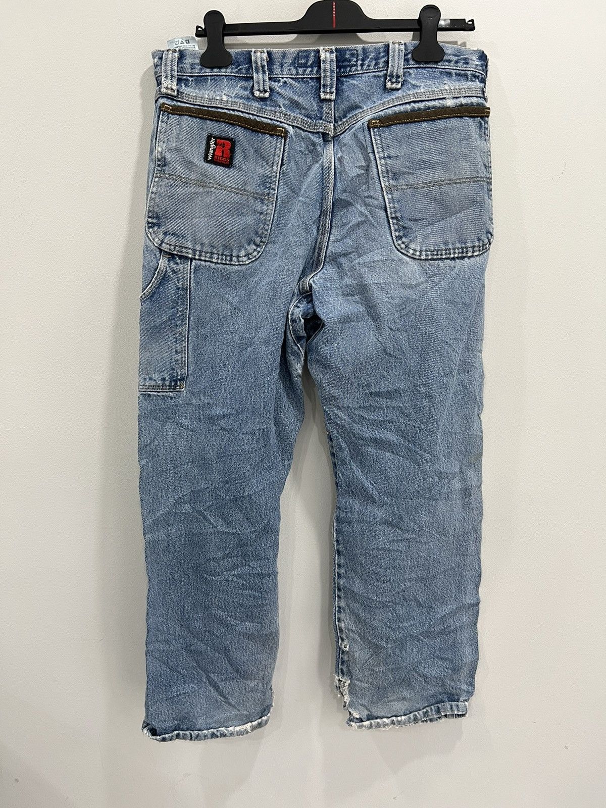 Vintage × Wrangler Vtg Wrangler Thrashed Baggy Denim Jeans Pants 36x30 carhartt Size US 36 / EU 52 - 2 Thumbnail
