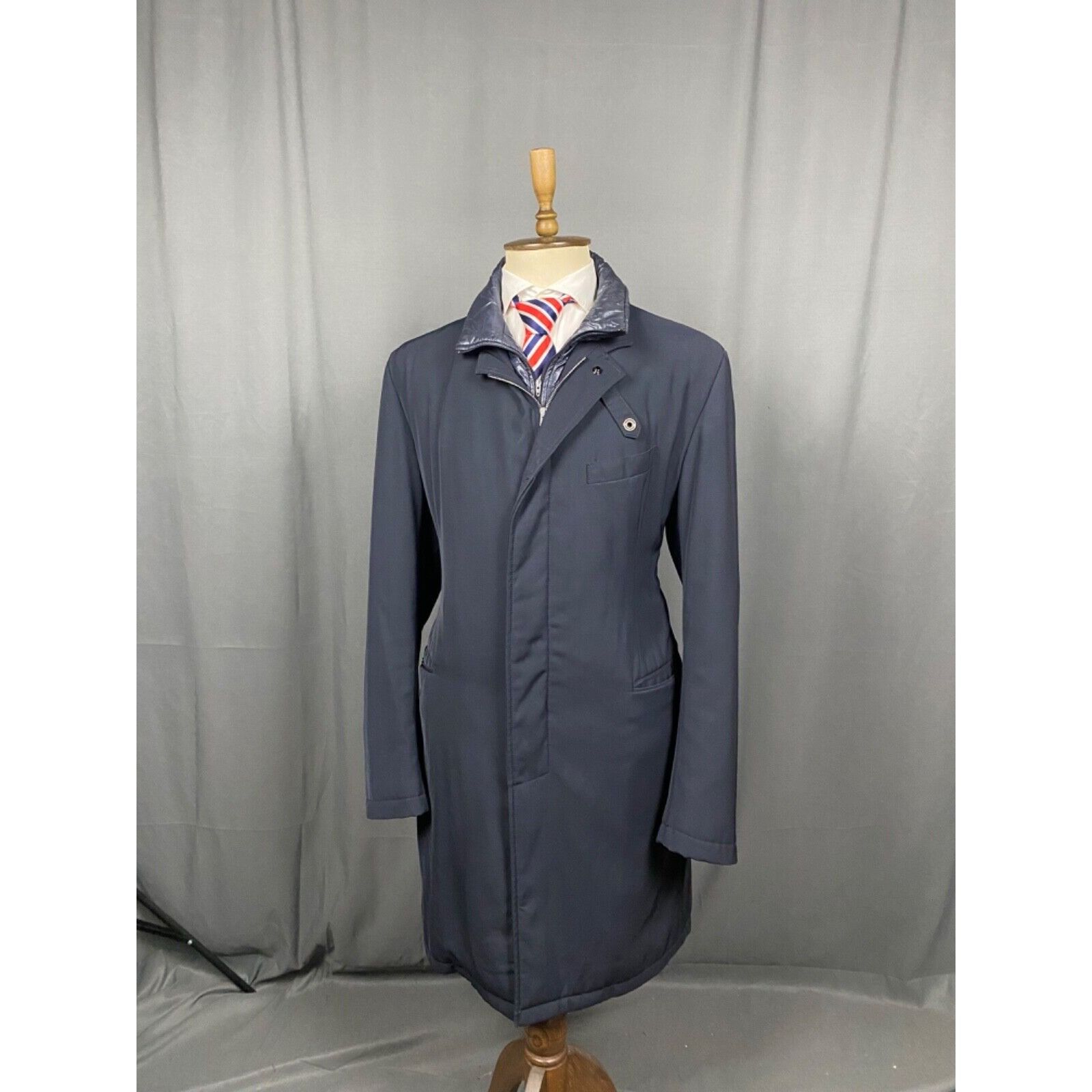 Herno Herno Men's Blue Lined Down Insulated Long Coat Size L-XL Size US L / EU 52-54 / 3 - 4 Thumbnail