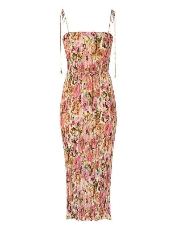 Zimmermann oc11z0525 Pleated Slip Midi Dress in Multicolor Size M / US 6-8 / IT 42-44 - 1 Thumbnail