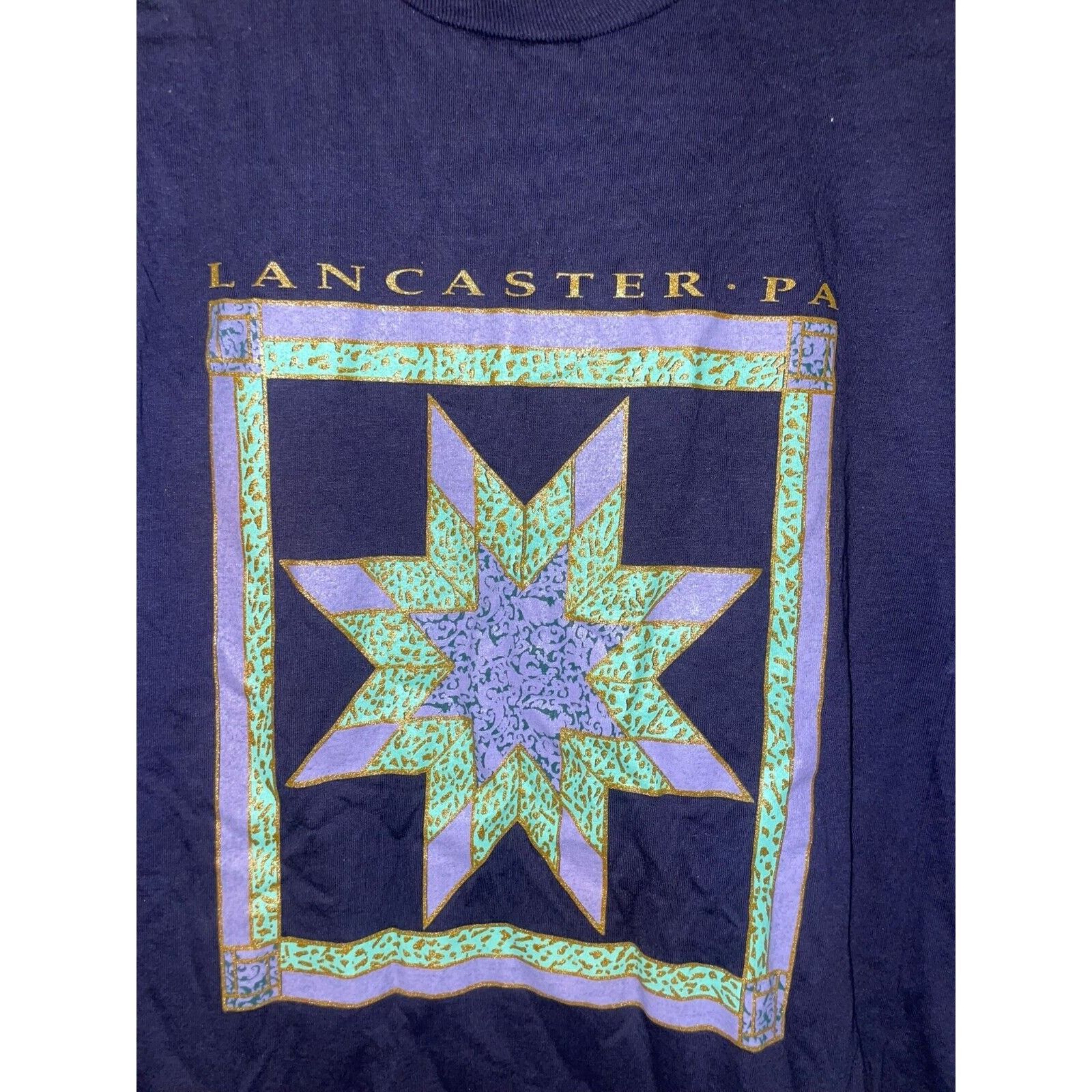 Jerzees Vintage Lancaster Shirt PA Pennsylvania Quilt Tee VTG 90s L Size US L / EU 52-54 / 3 - 2 Thumbnail