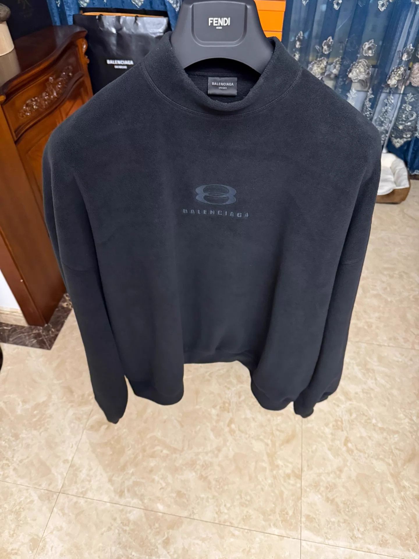 Balenciaga Balenciaga Fleece Sweatshirt xs 50 Embroidered Logo Size US XS / EU 42 / 0 - 3 Thumbnail