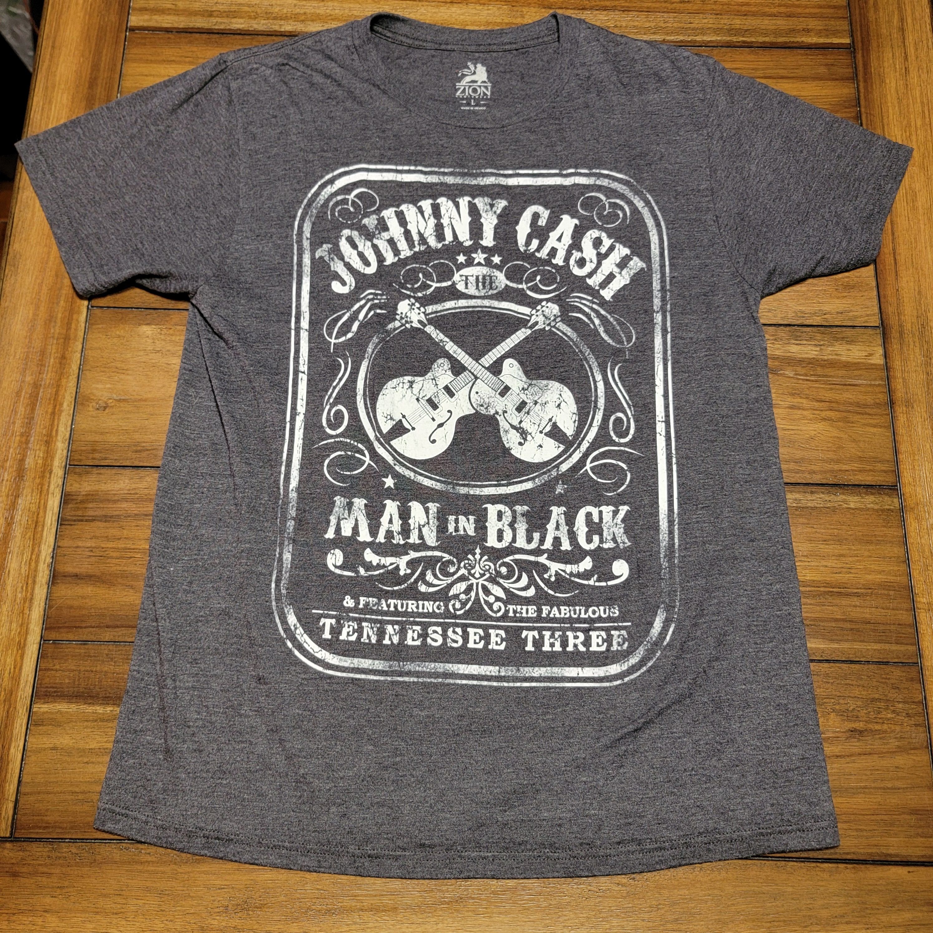 Zion Rootswear Zion Rootswear SS Tee "Johnny Cash Man In Black" - Large Size L / US 10 / IT 46 - 1 Thumbnail