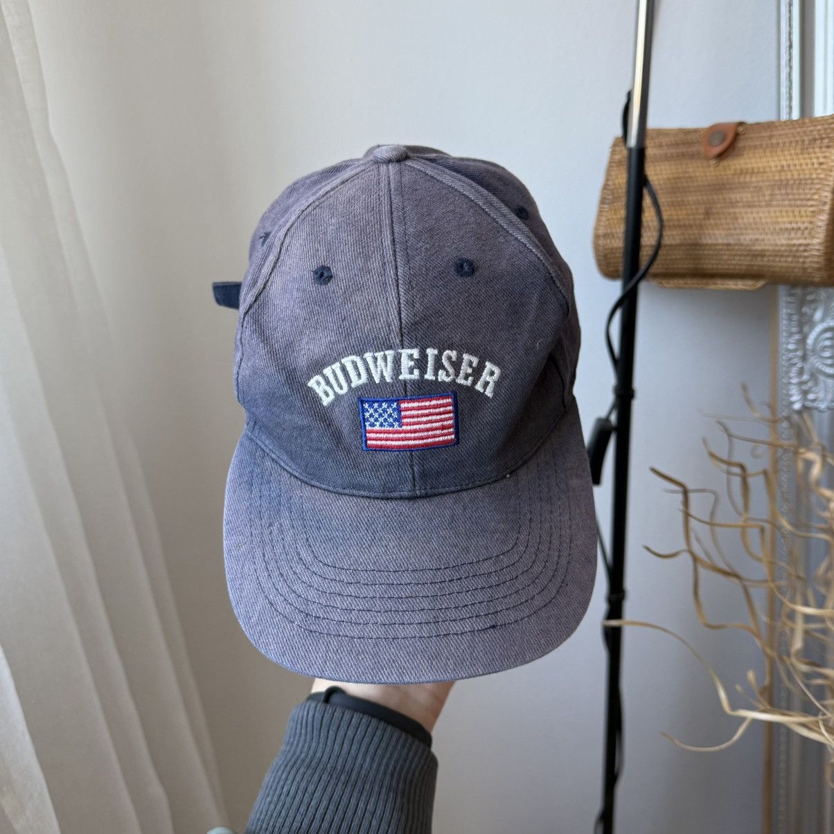 Budweiser 🍺Faded Vintage 90s Budweiser beer cap Cotton trades Dad hat Size ONE SIZE - 5 Thumbnail