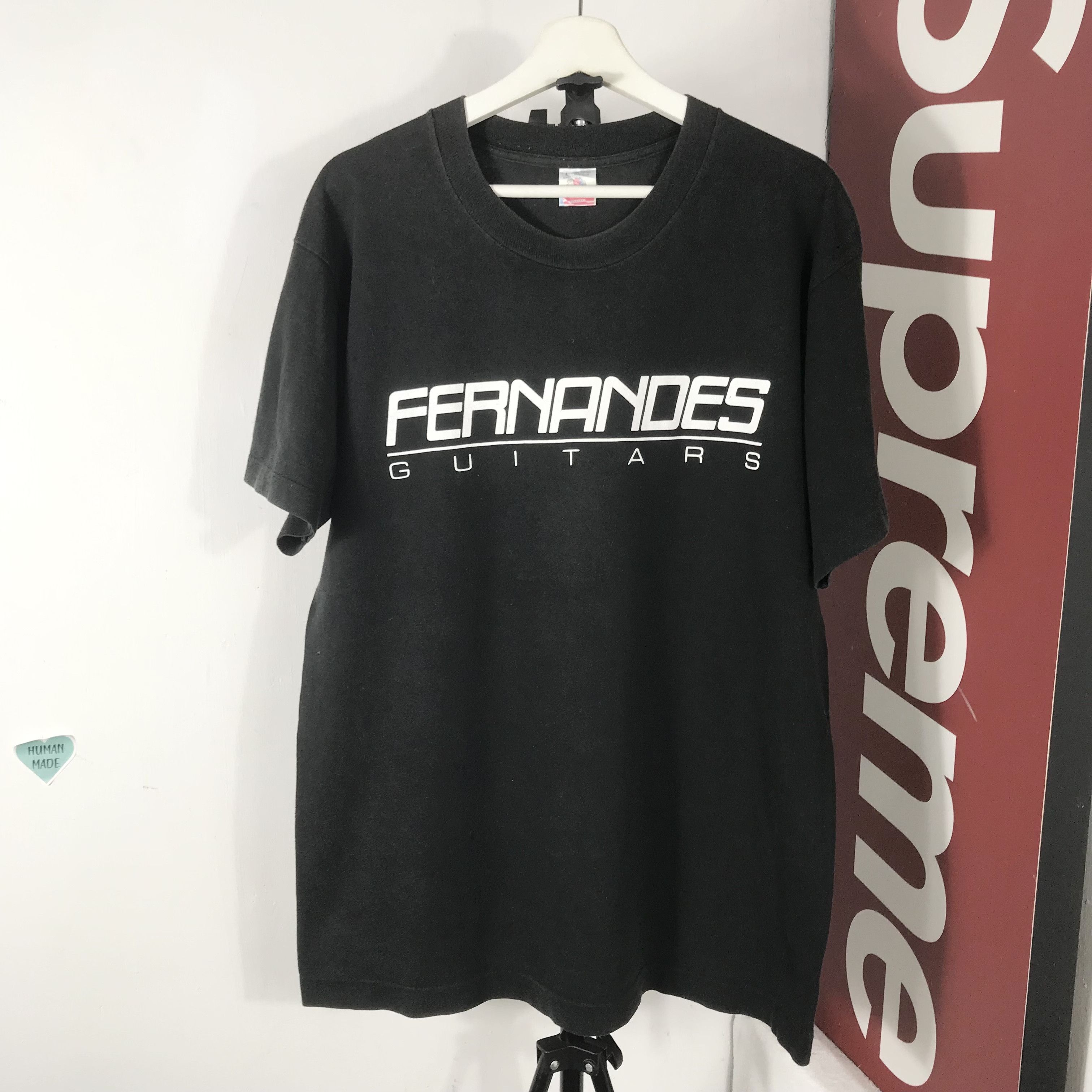 Fender Vintage 90s FERNANDES Guitar music promo t shirt faded black Size US L / EU 52-54 / 3 - 1 Thumbnail