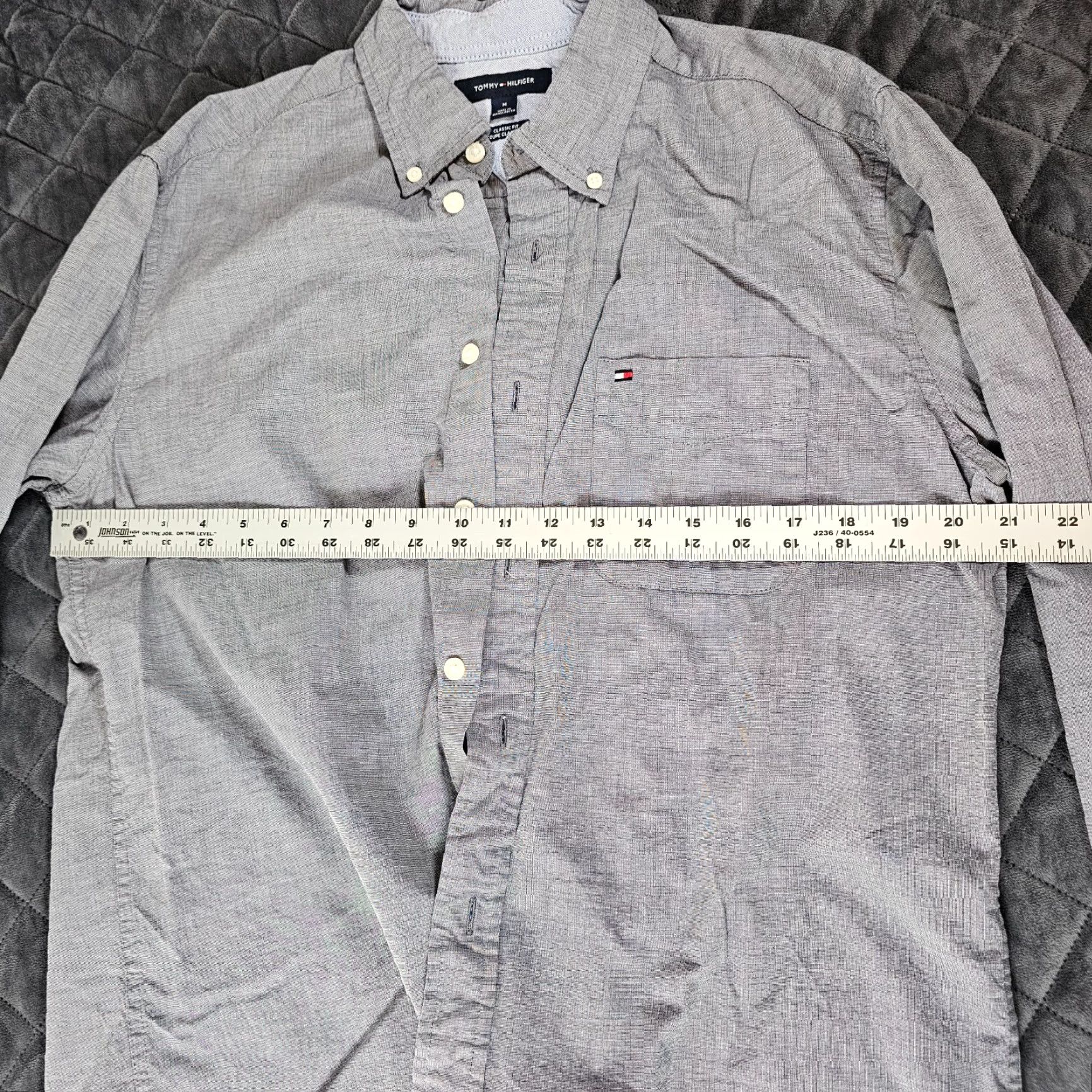 Tommy Hilfiger Tommy Hilfiger Shirt Men Button-Down Long Sleeve Medium Blue Solid Size US M / EU 48-50 / 2 - 6 Thumbnail