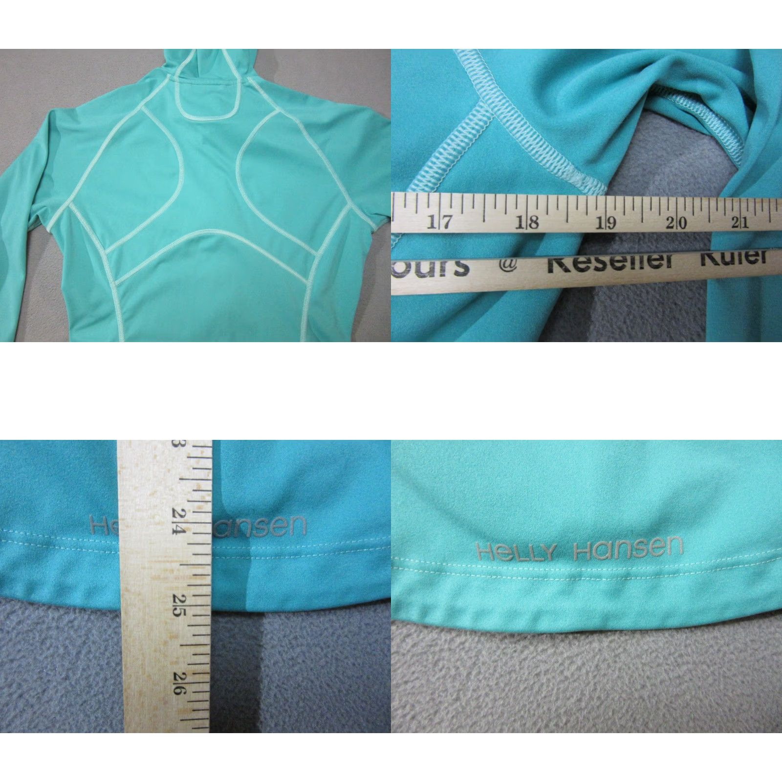 Helly Hansen Helly Hansen Training Jacket Womens Small Aqua Blue Hooded Activewear Full Zip Size S / US 4 / IT 40 - 9 Thumbnail