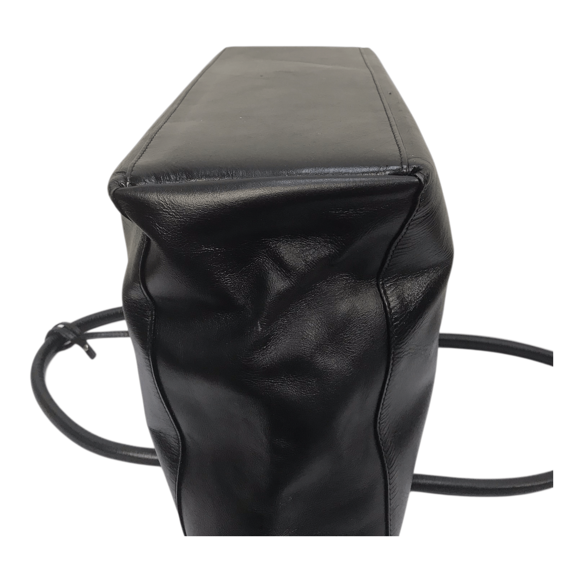 United Arrows United Arrow Black Leather Hand Bag Size ONE SIZE - 8 Thumbnail