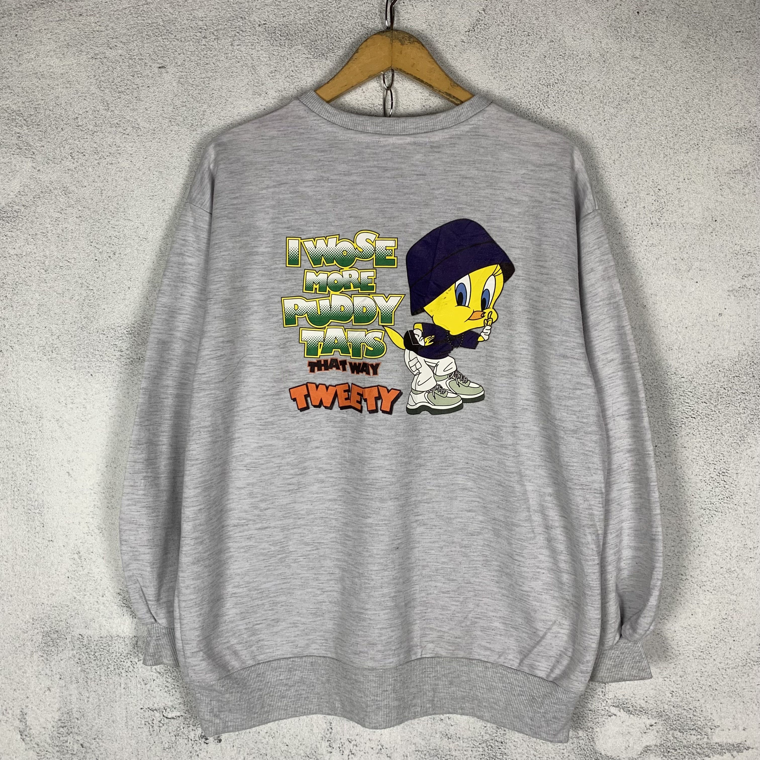 Warner Bros Tweety Looney Tunes Sweatshirt Crewneck Size US L / EU 52-54 / 3 - 1 Thumbnail