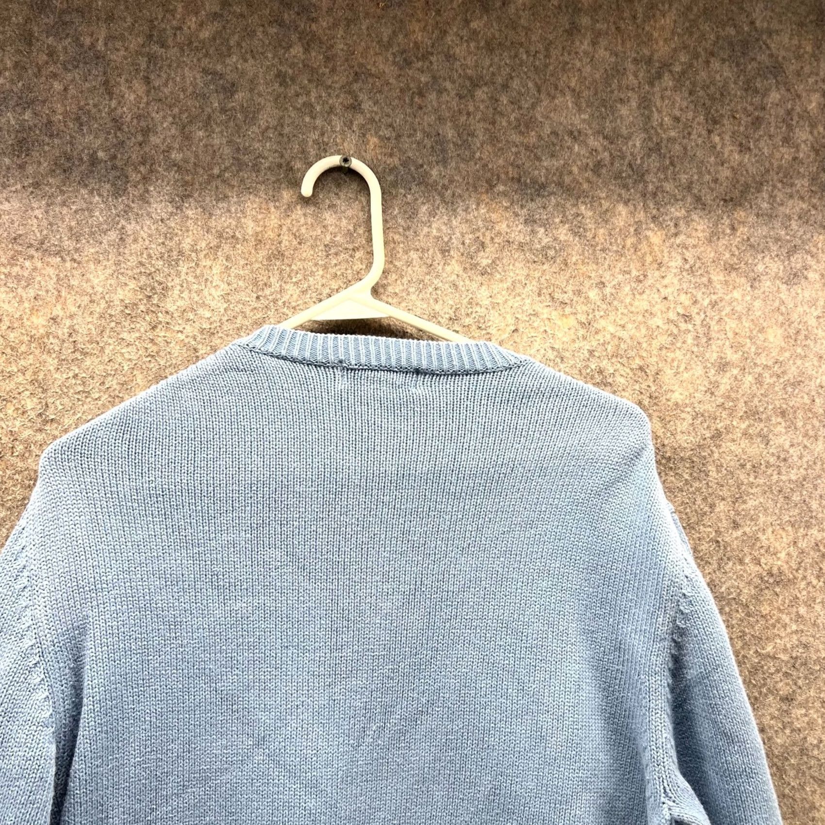 Eddie Bauer VINTAGE Eddie Bauer Sweater Men Large Blue Crewneck Pullover Fleece Cotton Knitted Size US L / EU 52-54 / 3 - 5 Thumbnail