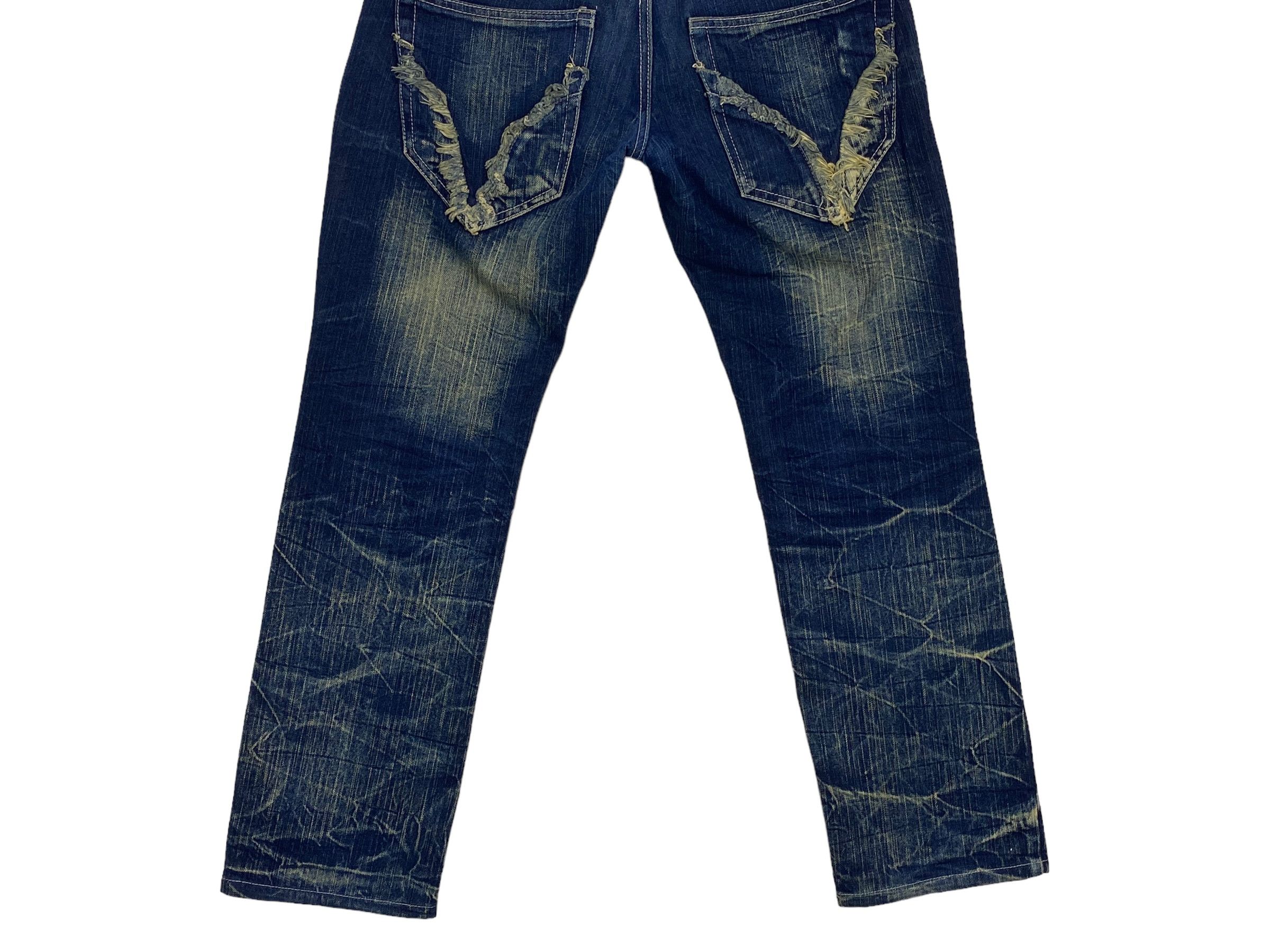 Japanese Brand Double Waist Jeans Japanese Punk Rock Traditional Trim Pants Size US 30 / EU 46 - 6 Thumbnail