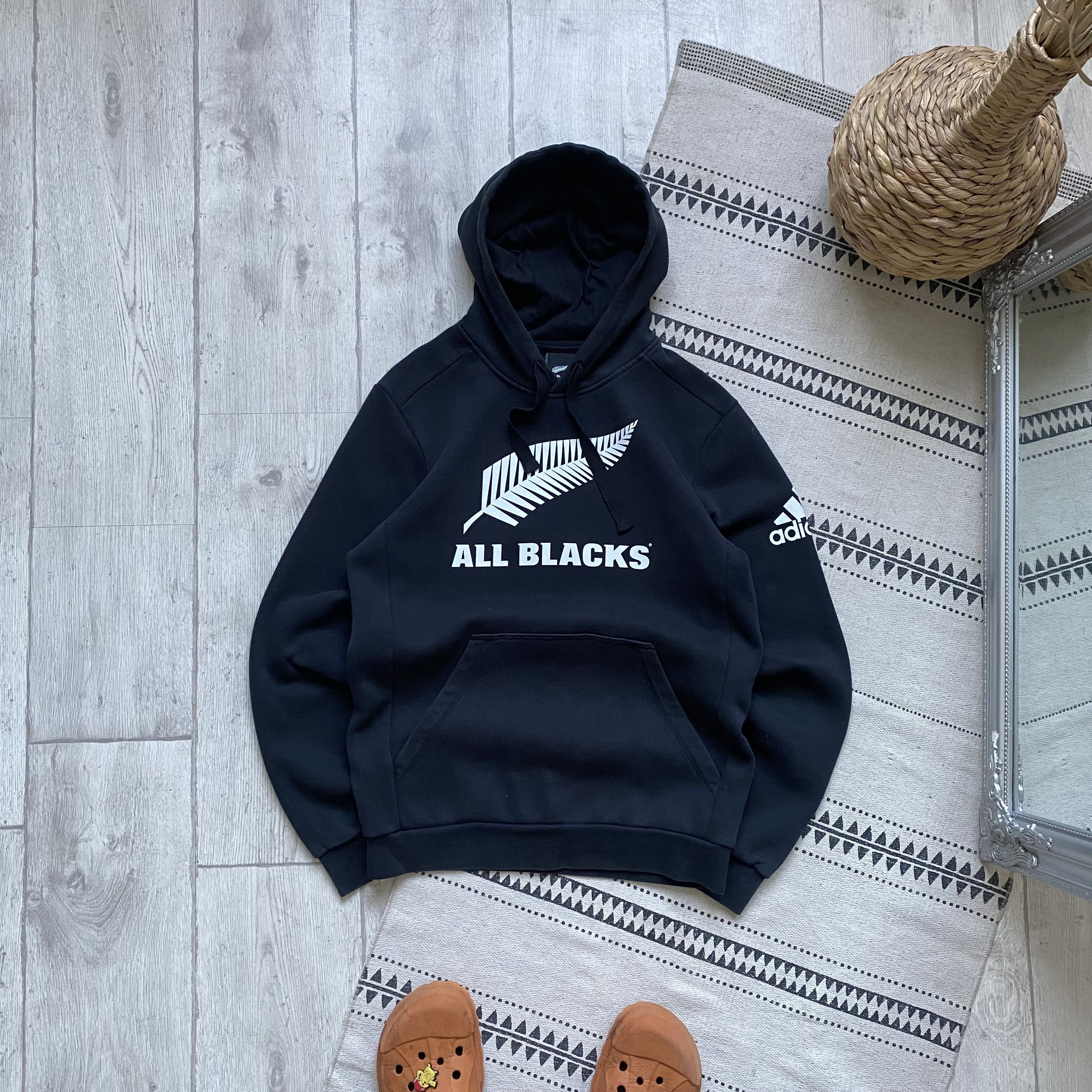 Adidas 🏈 Blockore ALL Black New Zealand rugby Hoodie Nike Drill Size US S / EU 44-46 / 1 - 1 Thumbnail