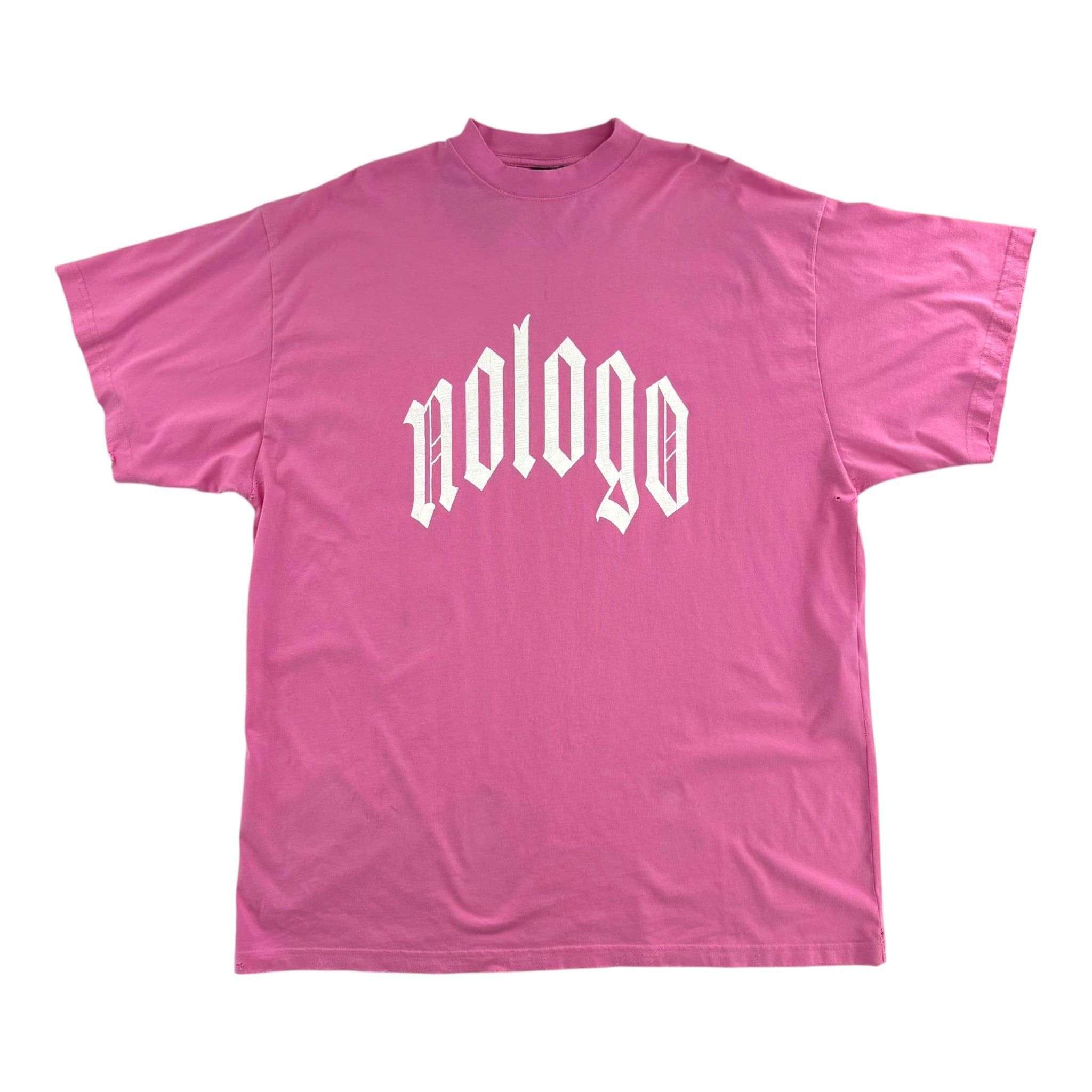 Balenciaga No Logo Printed Large Fit T-Shirt Pink Size US L / EU 52-54 / 3 - 1 Thumbnail