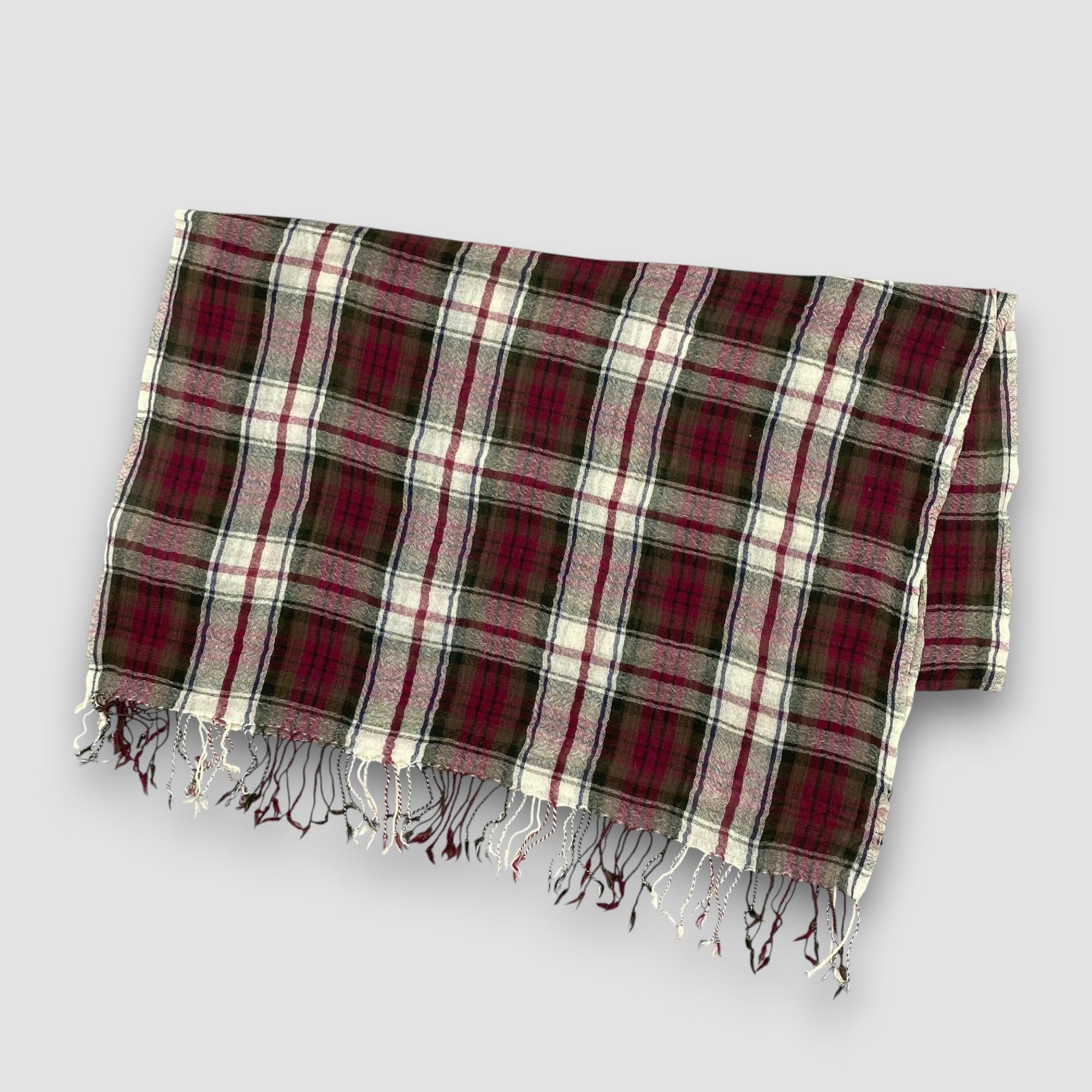 Japanese Brand Vintage Glen Prince Scarf Muffler Wool Shawl Wraps Scarves Size ONE SIZE - 4 Thumbnail