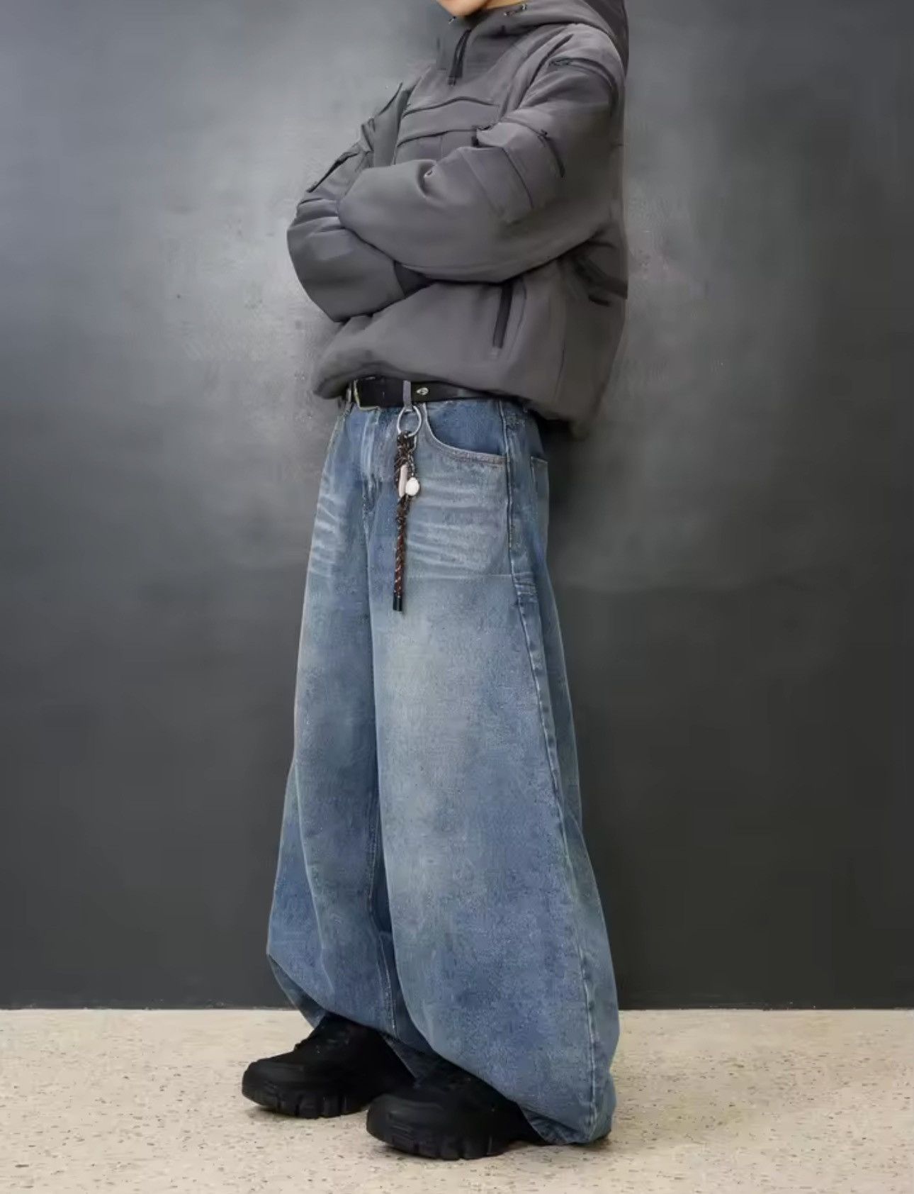 Jean Classic Loose Y2k Streetwear Baggy Jeans Pants Size US 30 / EU 46 - 5 Thumbnail