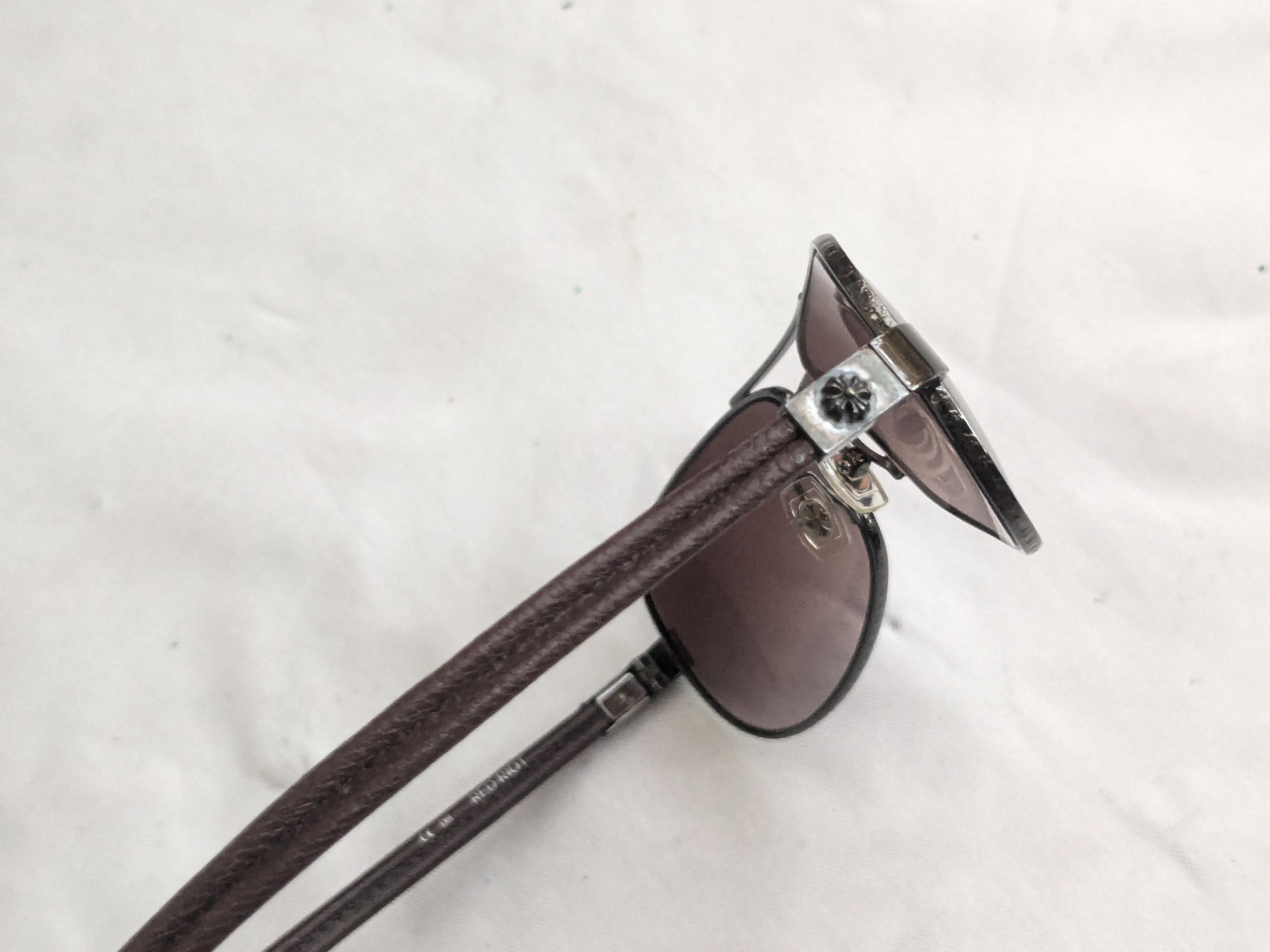 Chrome Hearts Chrome Hearts Red Riot Sunglasses Brown Leather Size ONE SIZE - 4 Thumbnail