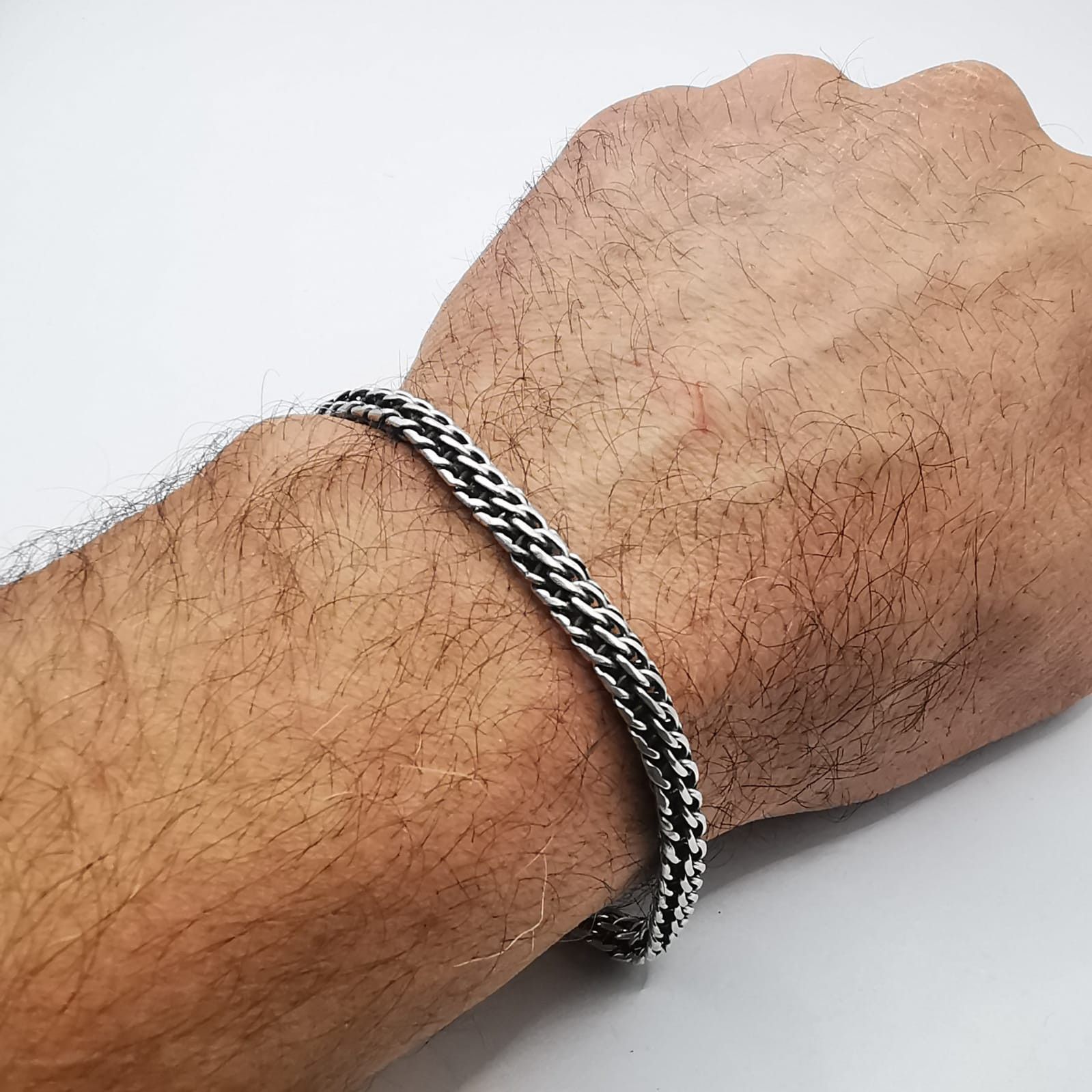 Sterling Silver Vintage Bracelet Jewelry,925 Sterling Silver,Handmade 18,34g Size ONE SIZE - 2 Thumbnail