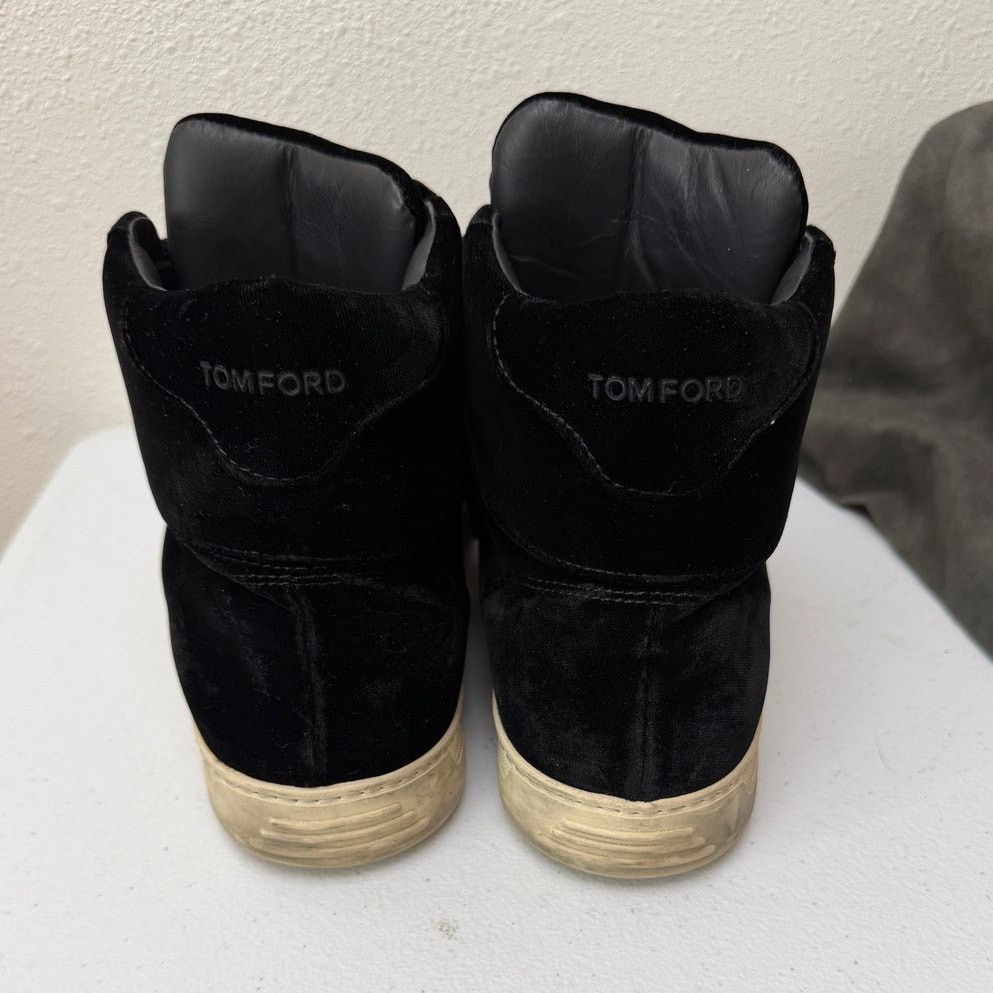 Tom Ford Tom Ford Black Suede High Top Sneakers Size EU 44 Size US 10.5 / EU 43-44 - 11 Thumbnail