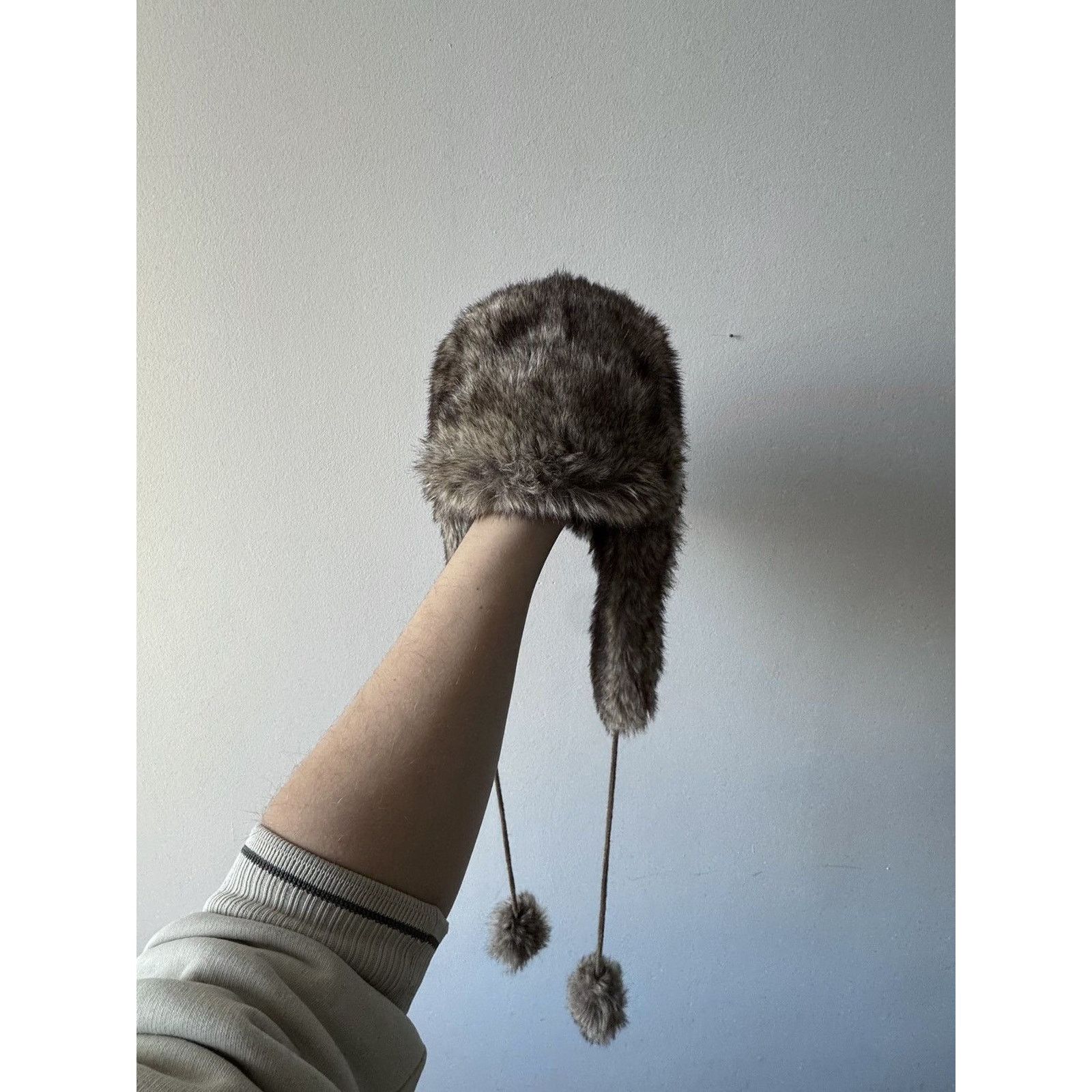 Japanese Brand × Vintage Y2K Faux Fur Ushanka Vintage Fuzzy Warm Trapper Hat Size ONE SIZE - 2 Thumbnail