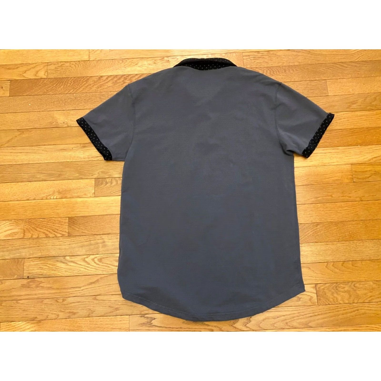 Vintage BYLT Lux Drop Cut Polo Shirt Stretch S/S Performance Mens L Gray Polka Dot Size US L / EU 52-54 / 3 - 2 Thumbnail