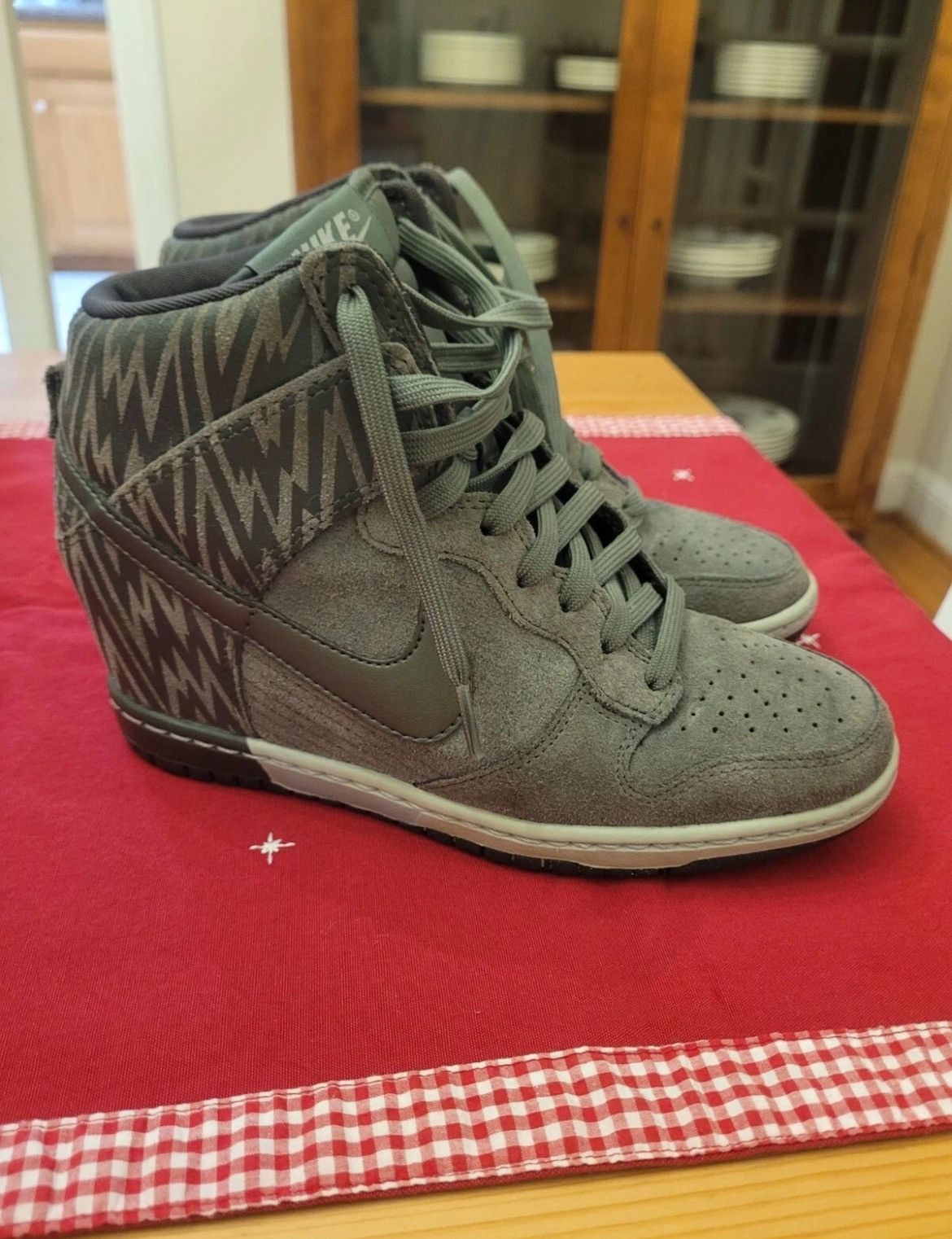 2013 Nike Dunk Sky High Print Dark Mica Green/Sea Spray