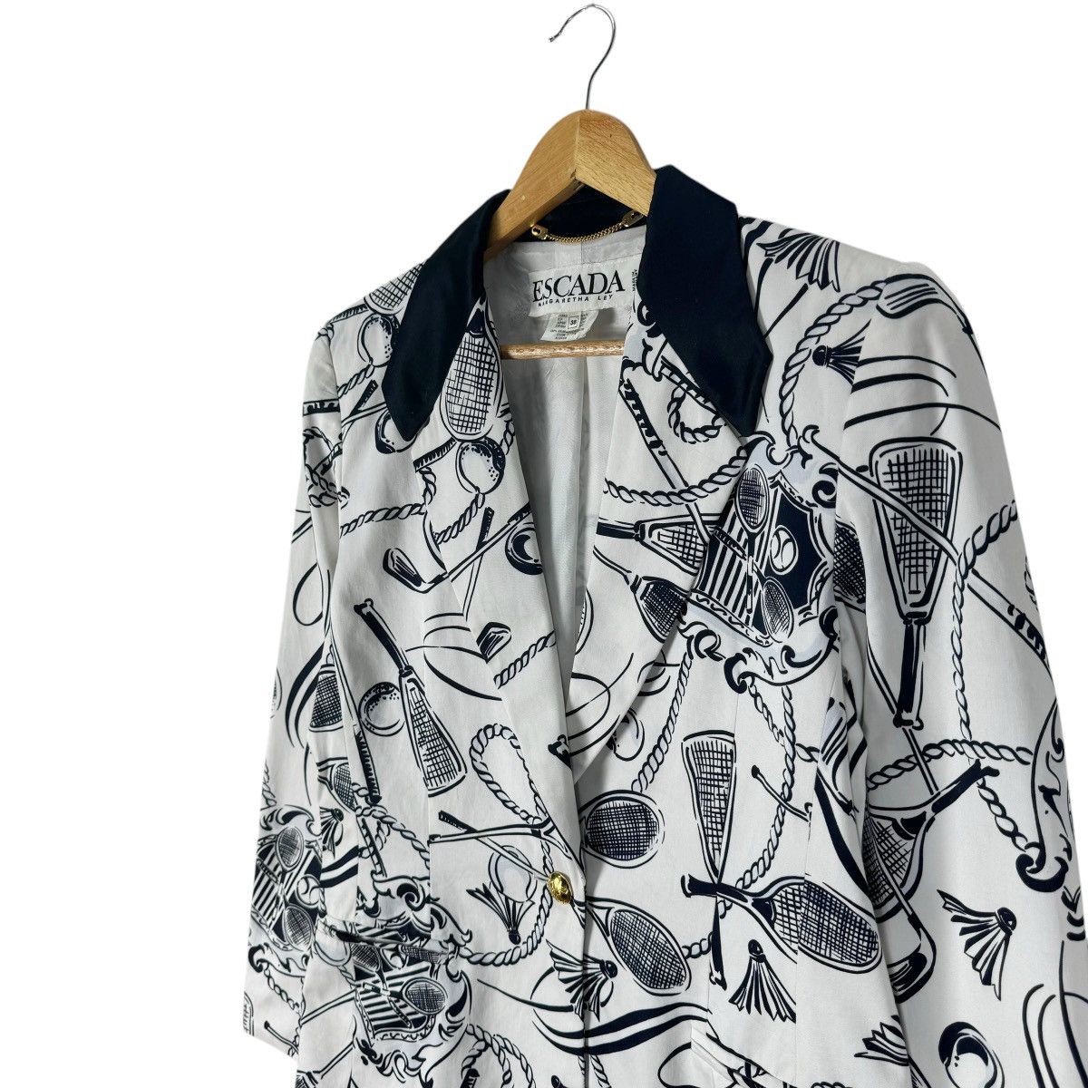 Escada × Vintage ⚡️ESCADA MARGARETHA LEY CLUB SPORT PRINT JACKET Size M / US 6-8 / IT 42-44 - 4 Thumbnail