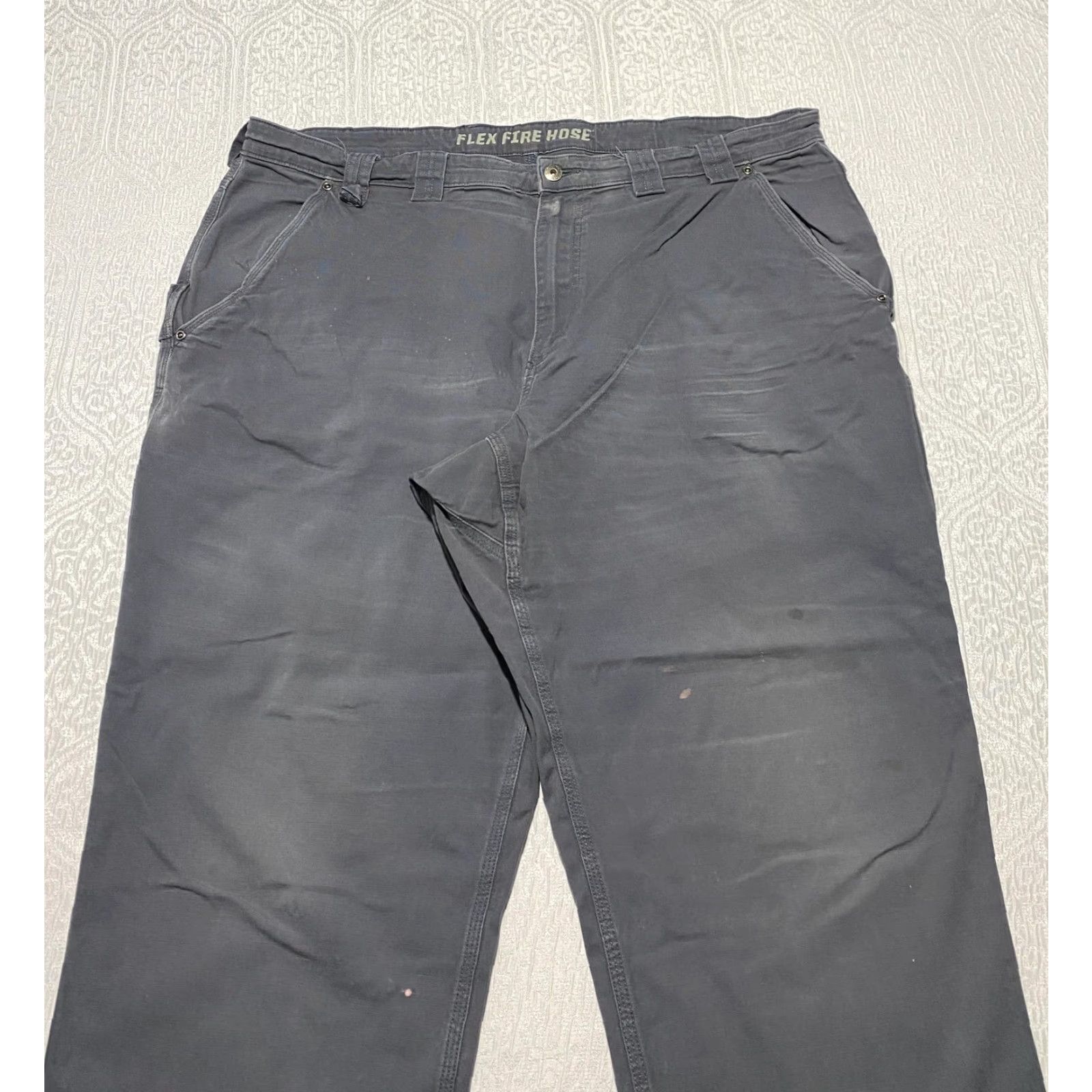 Duluth Trading Company Duluth Trading Flex Fire Hose Pants Mens 42x30 Gray Carpenter Workwear Utility Size US 42 / EU 58 - 7 Thumbnail