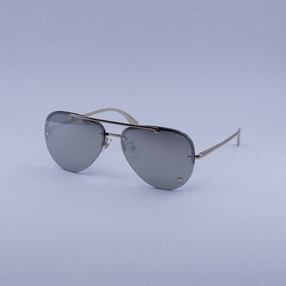 Versace Versace VE2231 12526G Sunglasses Pale Gold Aviator Frame Size ONE SIZE - 3 Thumbnail