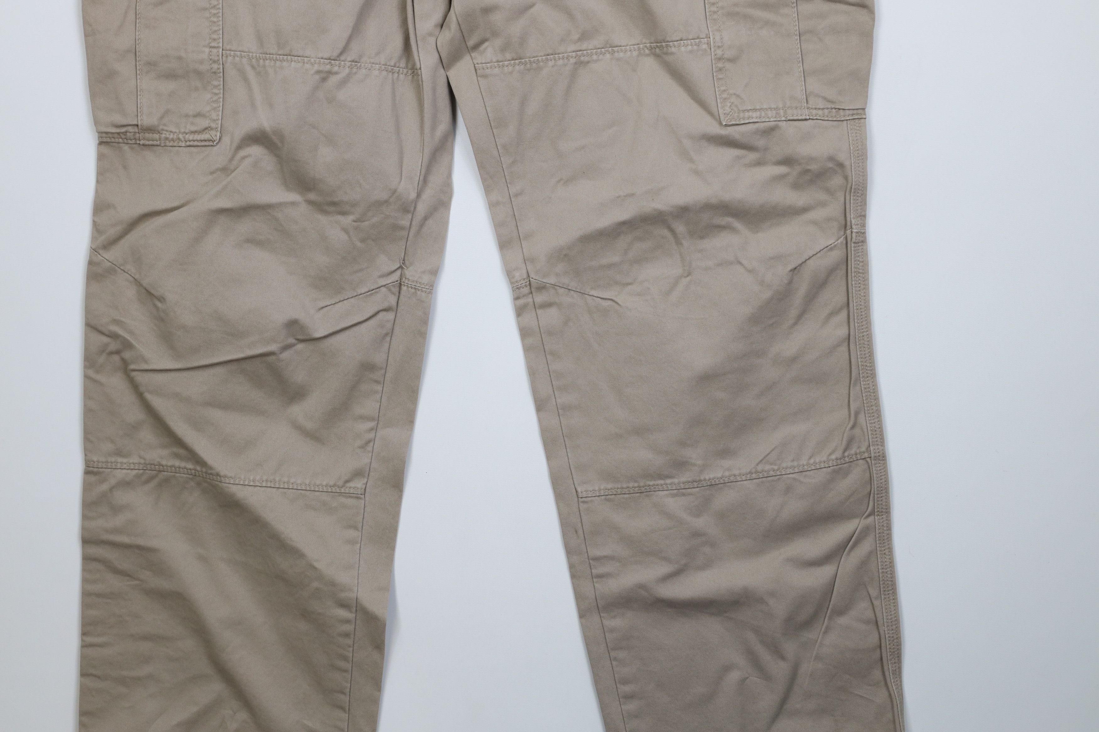 Nautica Vintage 90s Y2K Nautica Wide Leg Cargo Pants Beige Cotton Size US 36 / EU 52 - 4 Thumbnail