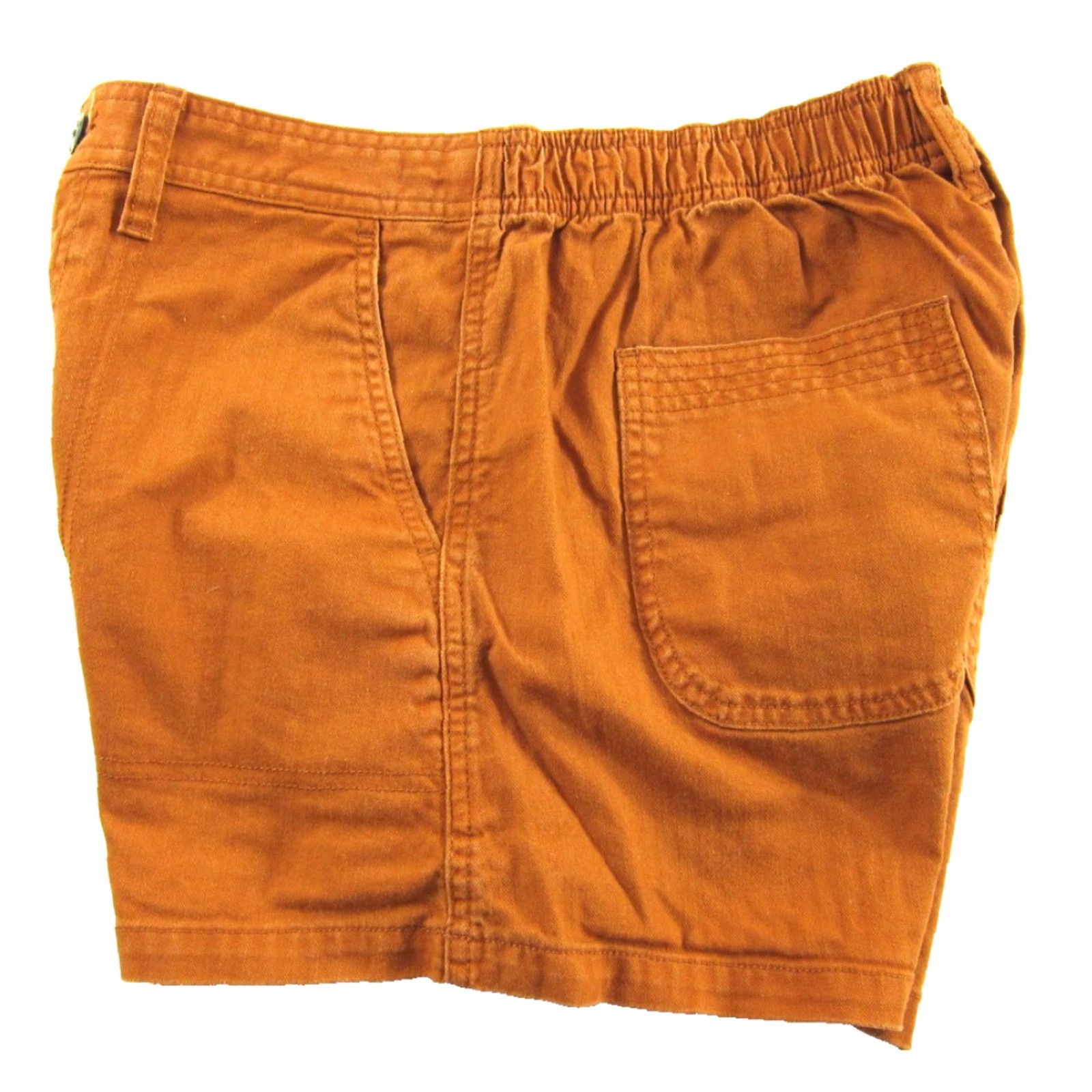 Madewell Madewell Cotton Stretch Rust Orange Elastic Waist Pocket High Rise Shorts S Womens Size 28" / US 6 / IT 42 - 5 Thumbnail