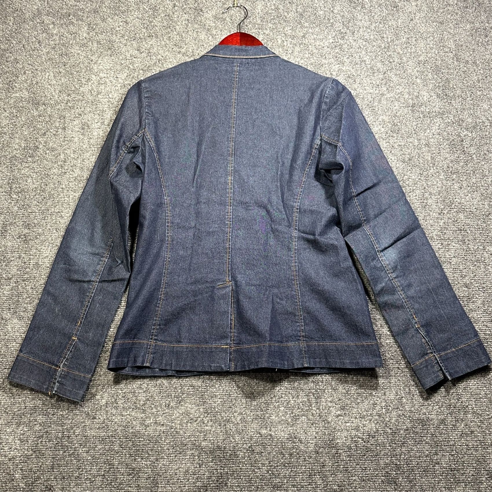 Anthropologie VINTAGE Anthropologie Jacket Womens XS Blue Cotton Denim Pockets Regular Fit Button Closure Size 26" / US 2 / IT 38 - 5 Thumbnail