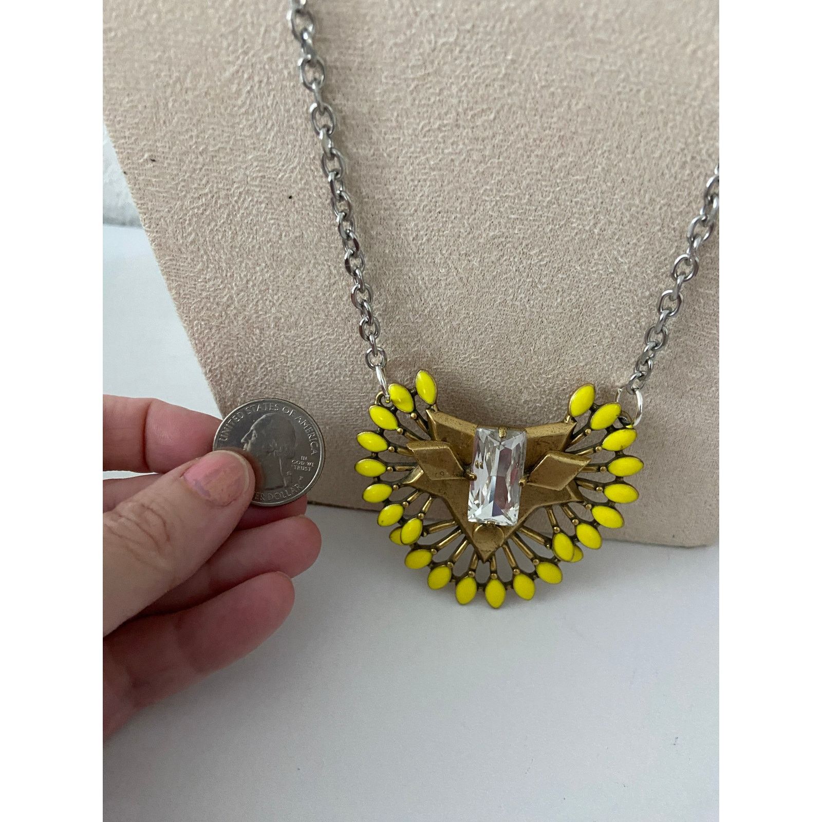 Handmade Upcycled big pendant necklace Size ONE SIZE - 3 Thumbnail