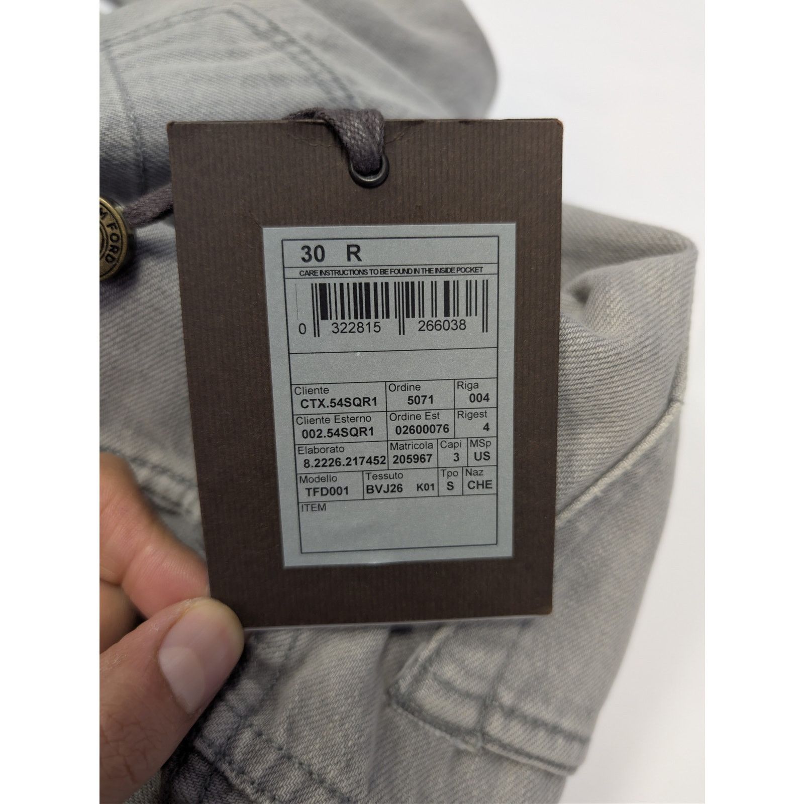 Tom Ford o1rshd1 Slim-Fit Denim Jeans in Pale Grey Size US 30 / EU 46 - 22 Thumbnail