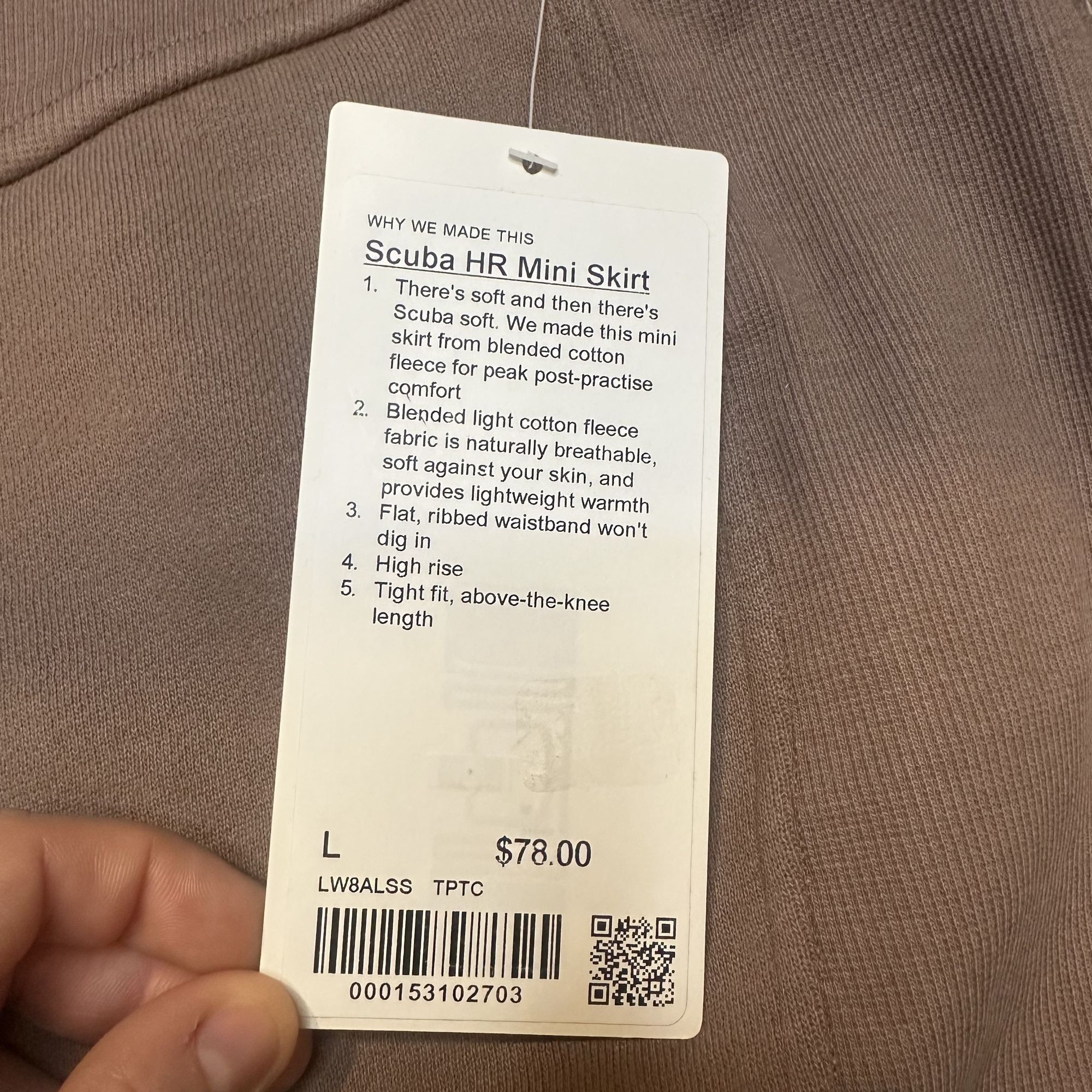 Lululemon Lululemon Scuba High Rise Mini Skirt NWT Size Large (TPTC) Size 32" / US 10 / IT 46 - 9 Thumbnail
