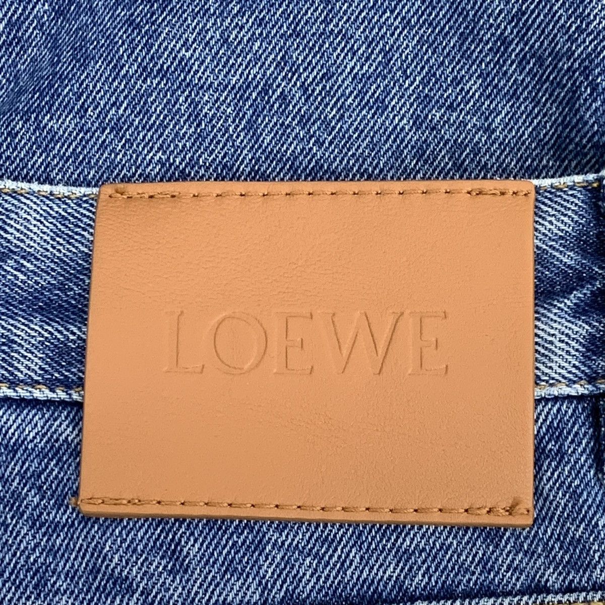 Loewe Loewe Blue Logo Embroidered Cotton Denim Trousers K26WX Size 30" / US 8 / IT 44 - 7 Thumbnail
