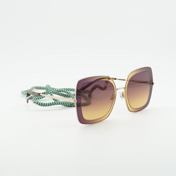 M Missoni MMI 0034/S 0J5G DG Sunglasses Gold Geometric Frame display picture 2