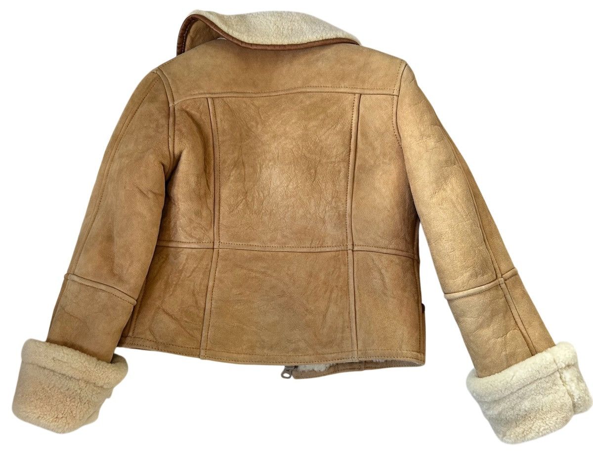 Vintage Leather Suede Shearling Coat French Creek Sheep & Wool sz 12 Size XL / US 12-14 / IT 48-50 - 2 Thumbnail
