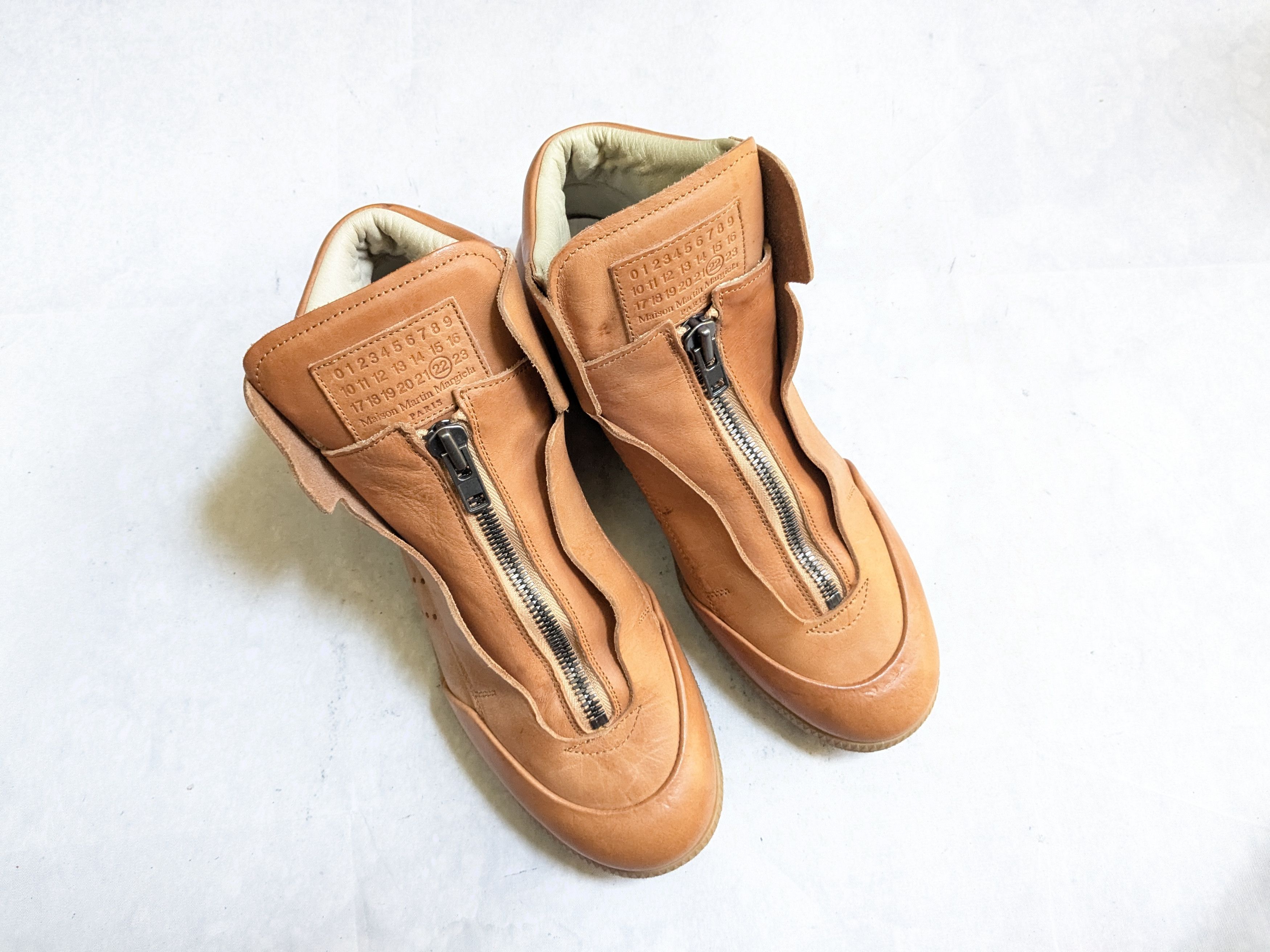 Maison Margiela Maison Margiela Zip Up High Top Sneakers Brown 10 43 Size US 10 / EU 43 - 4 Thumbnail