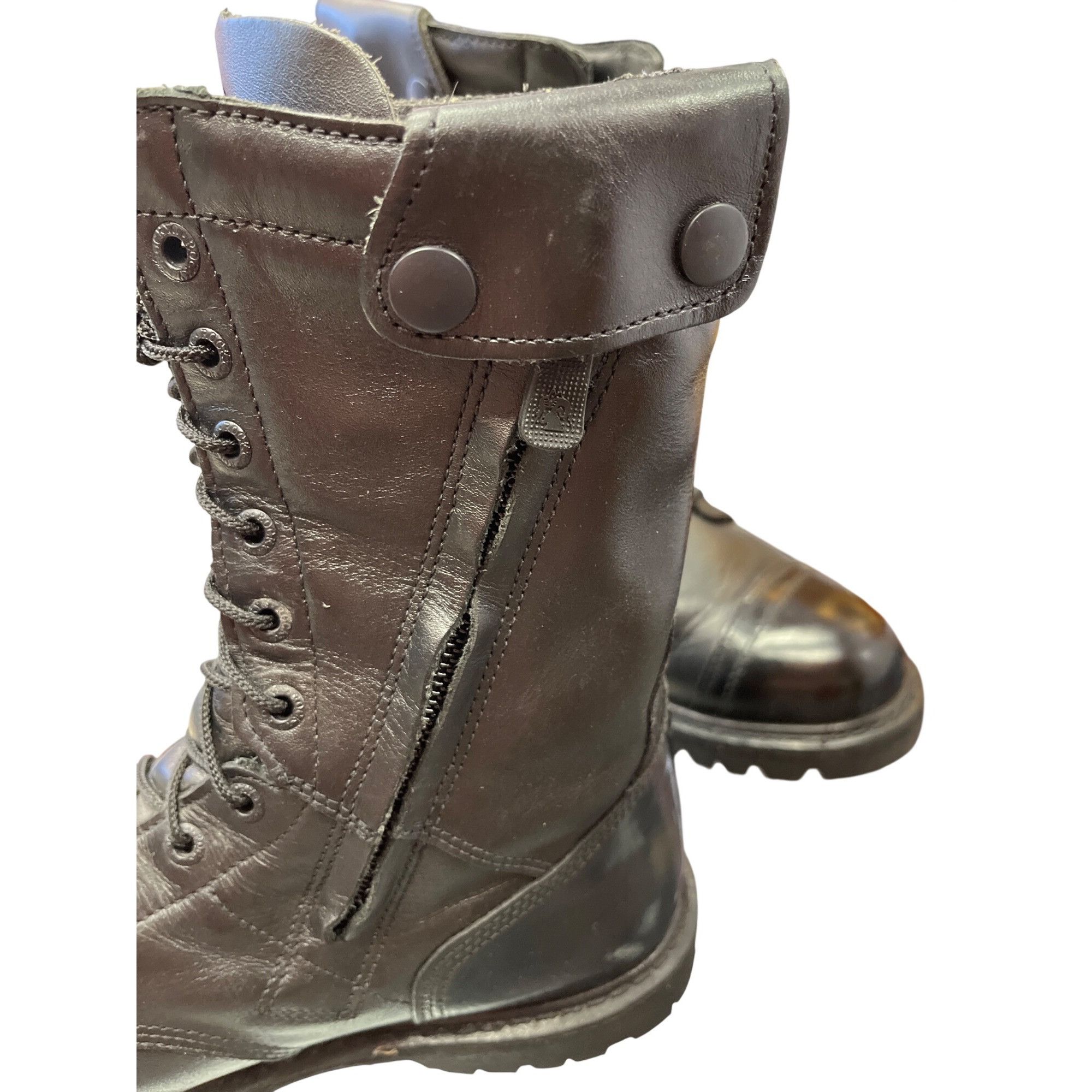 Other Rocky 2090 mens black leather mid calf moto riding para boo Size US 10 / EU 43 - 11 Thumbnail