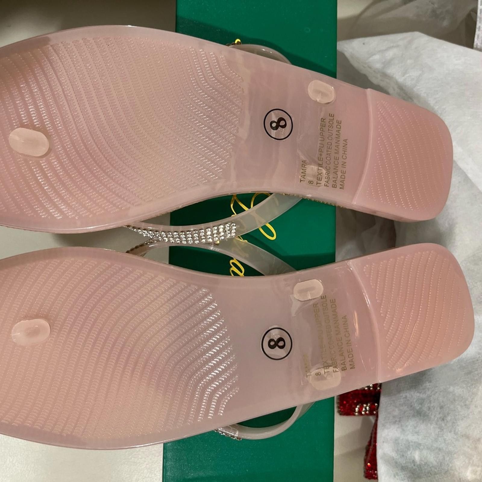 Other Lauren Lorraine Pink Rhinestone Sandals Size US 8 / IT 38 - 4 Thumbnail