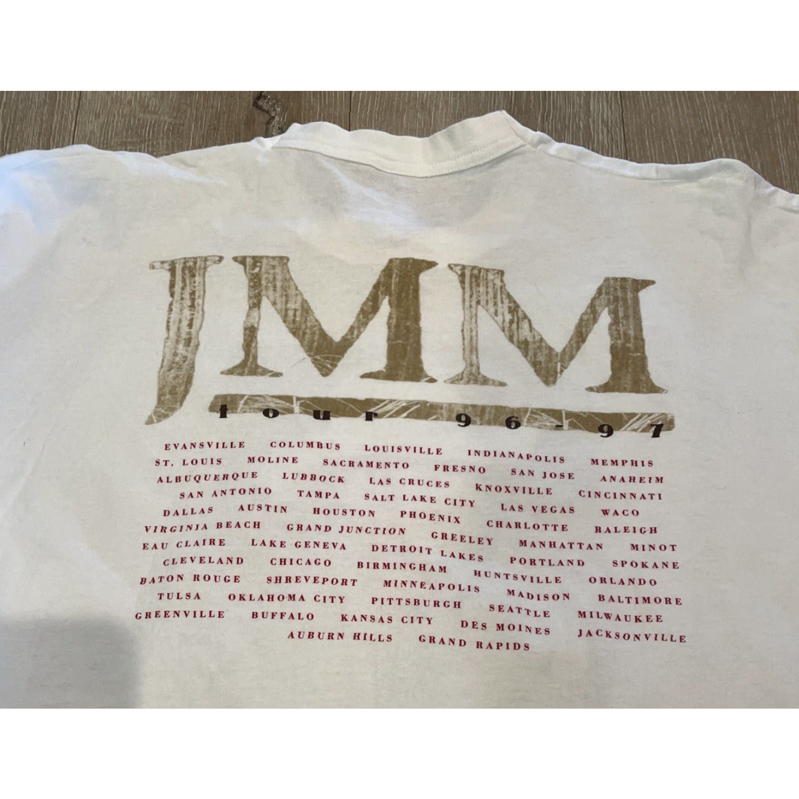 Vintage VINTAGE John Michael Montgomery T Shirt Country Music 1996 Graphic Tee 2XL White Mens XXL Size US XXL / EU 58 / 5 - 6 Thumbnail