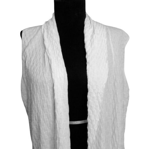 Lafayette 148 Lafayette 148 New York Size L Sleeveless Textured White Open Size L / US 10 / IT 46 - 2 Thumbnail