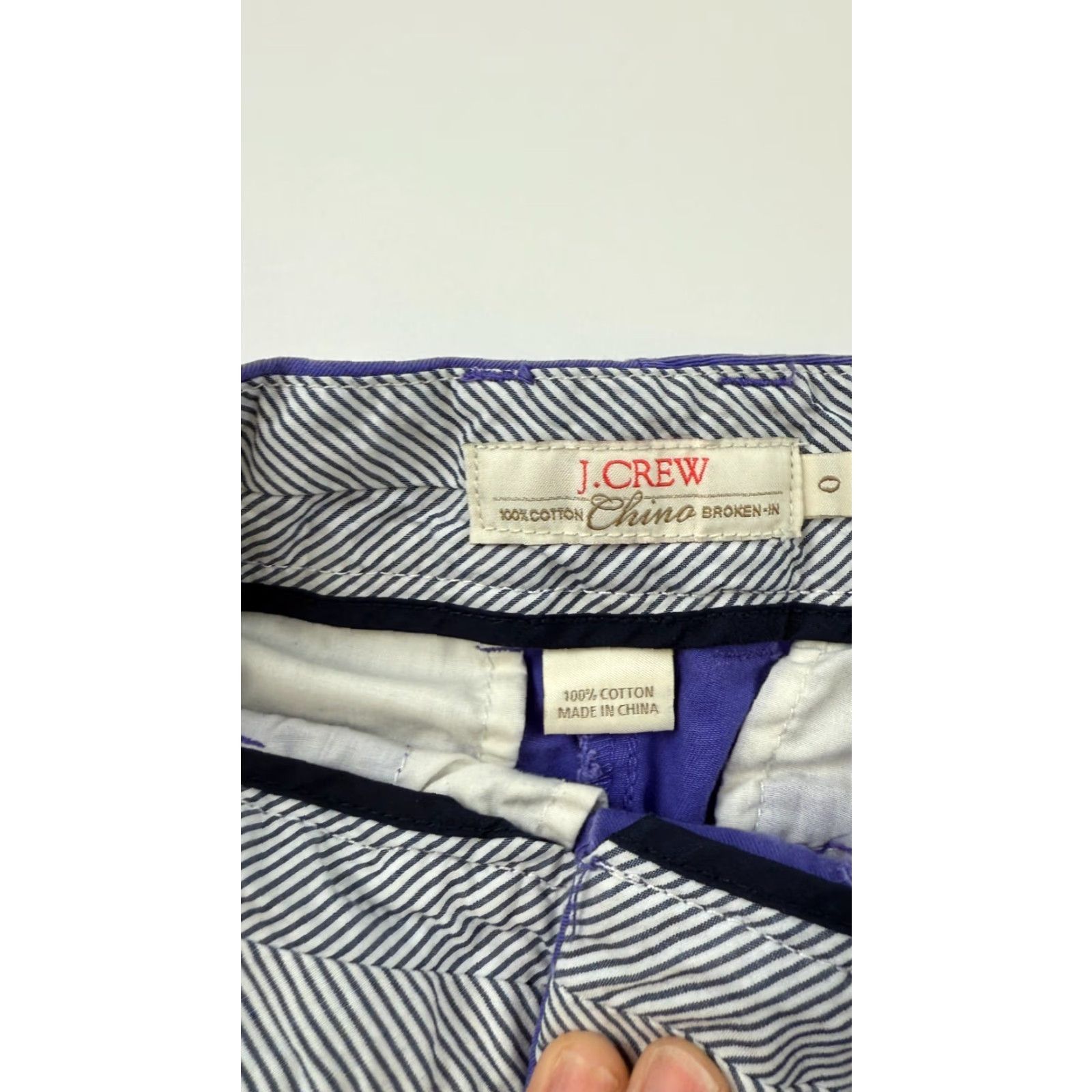 J.Crew J.Crew Shorts Womens 0 Purple Chino 3" Inseam Comfort Slash Pockets Mid Rise Casual Summer Spring Womens Size 25" / US 0 / IT 36 - 3 Thumbnail