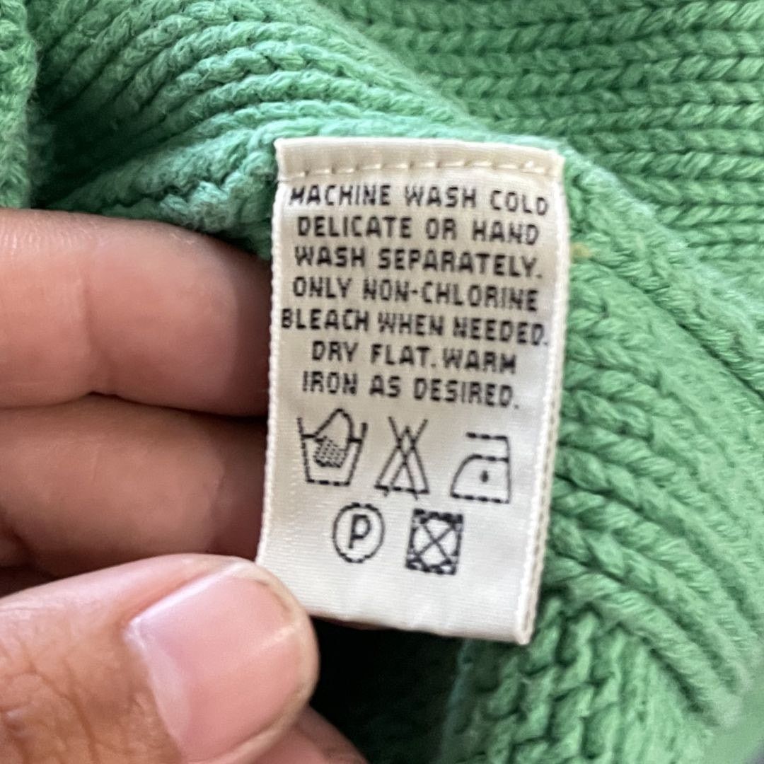 Eddie Bauer Cable Knit Green Pullover Sweater Medium 90s Vintage Casual Size M / US 6-8 / IT 42-44 - 4 Thumbnail