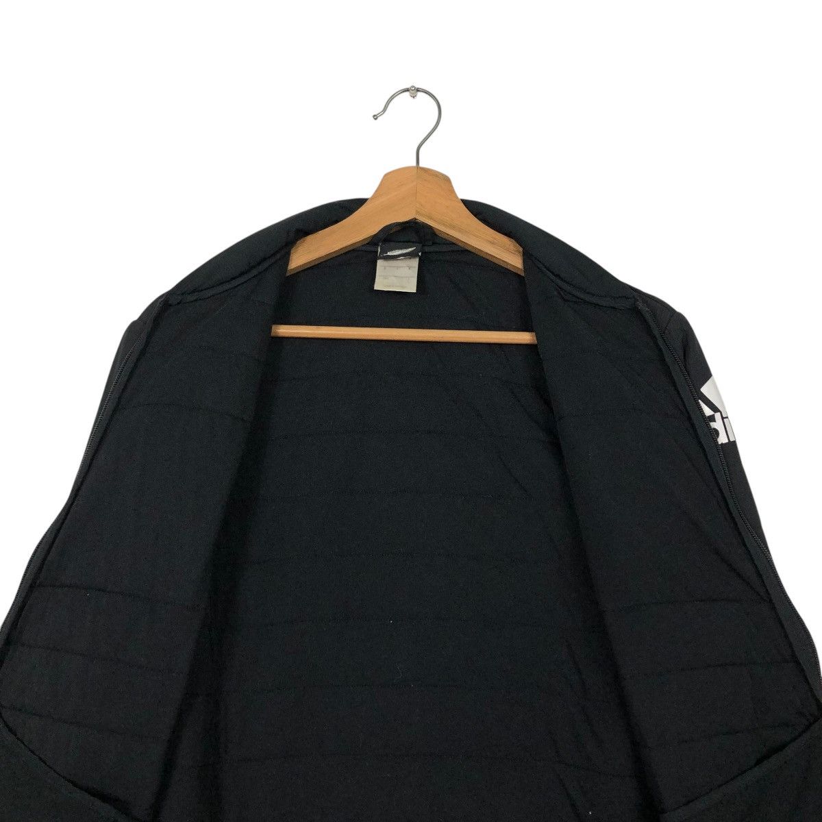 Adidas 🔥VINTAGE BOMBER JACKET ADIDAS ALL BLACK BIG LOGO Size US L / EU 52-54 / 3 - 16 Thumbnail