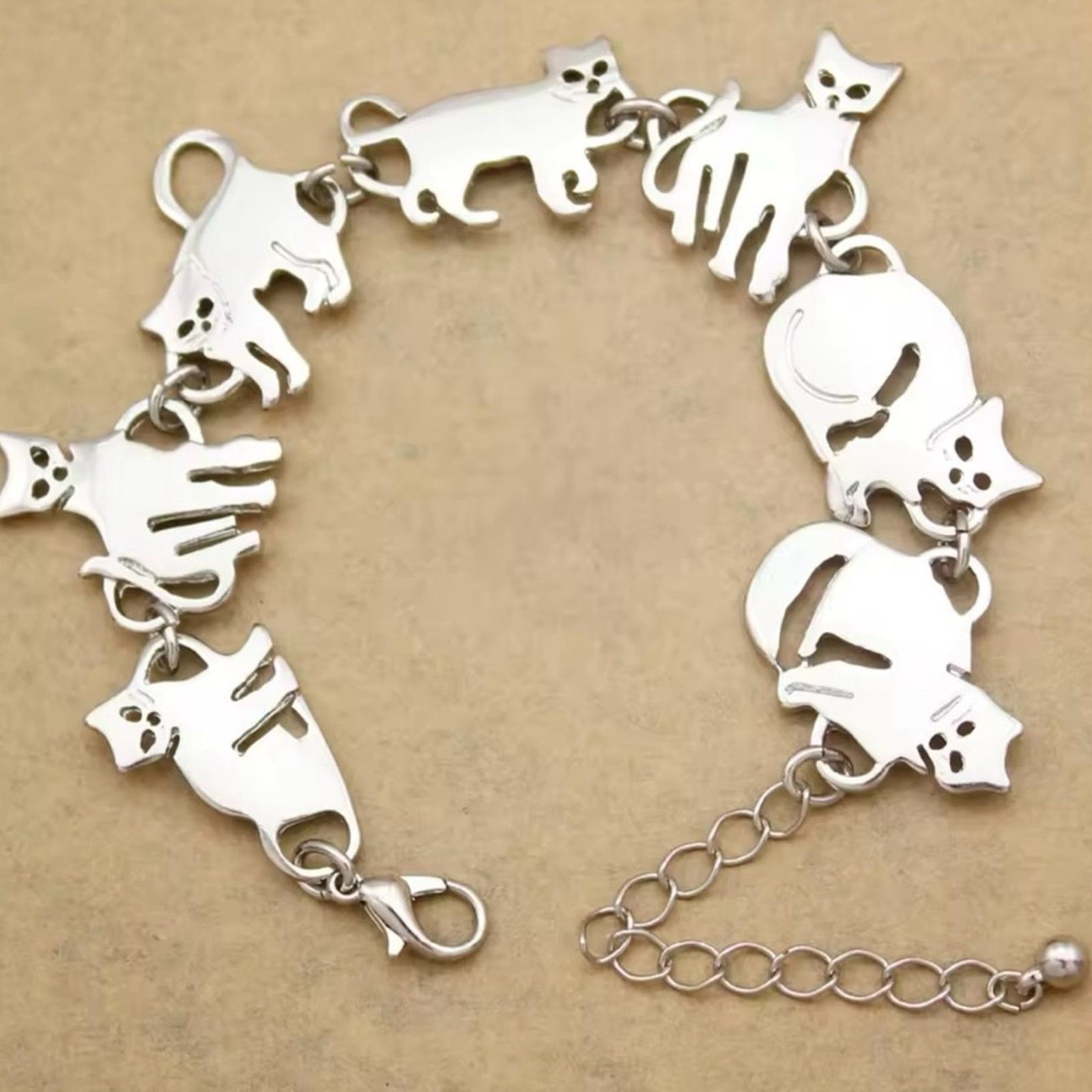 Other Cat Charm Bracelets For Women Kittens Bracelet Size ONE SIZE - 1 Thumbnail