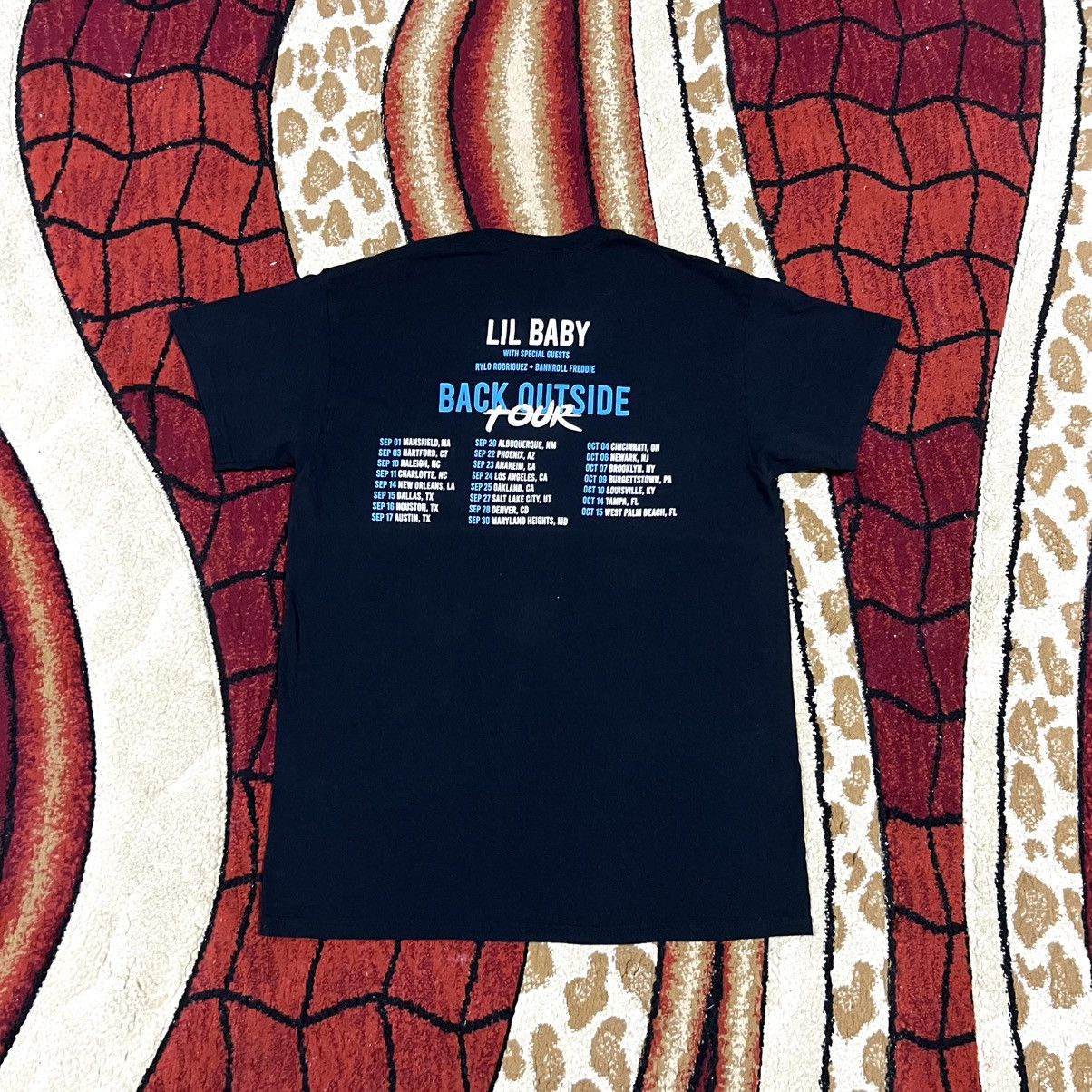 Rap Tees Lil Baby Back Outside Tour Rappers T Shirt Size US M / EU 48-50 / 2 - 2 Thumbnail