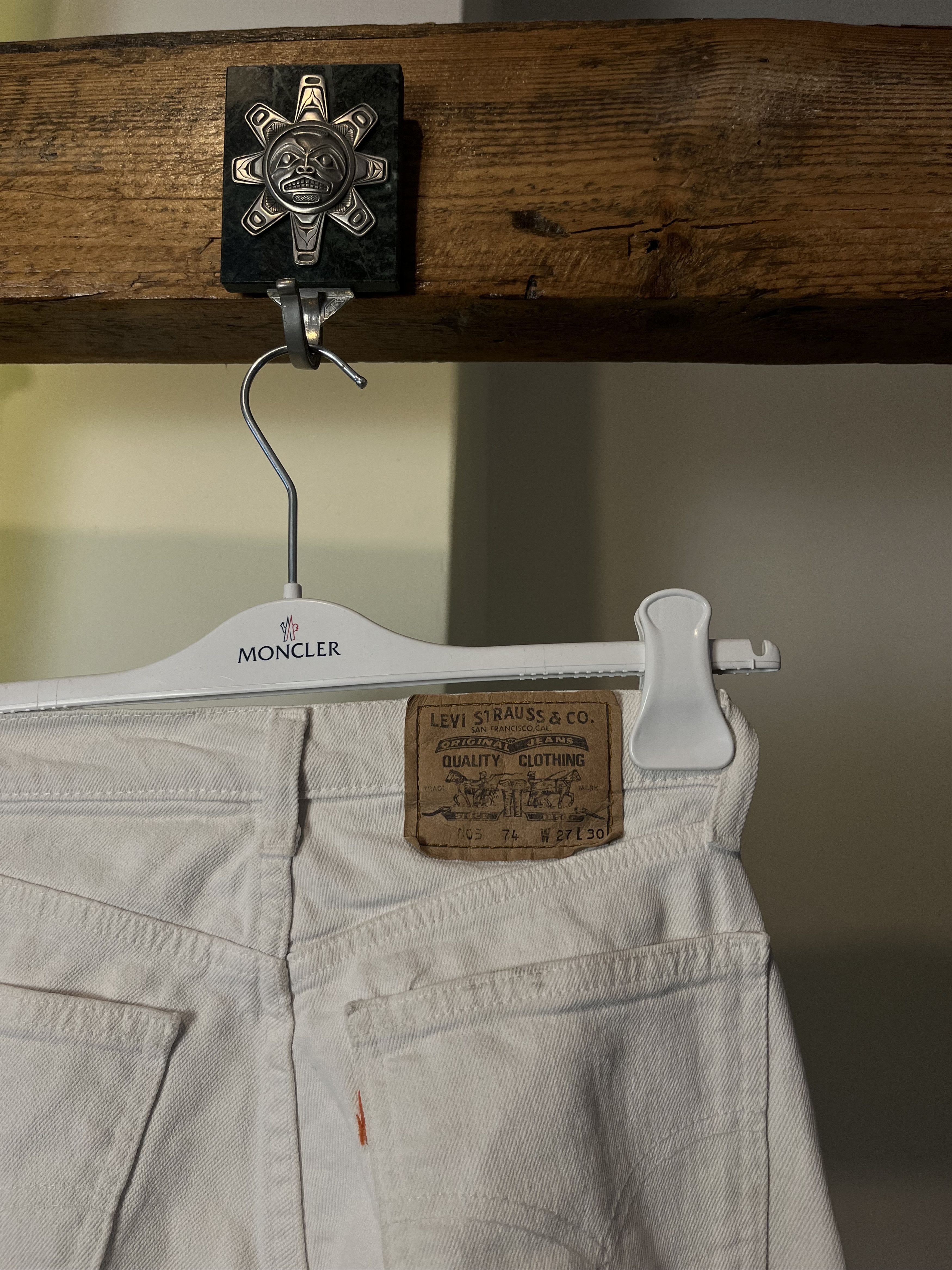 Levi's × Levi's Vintage Clothing Vintage 90s Levi's 805 White Made in Italy Denim Jeans Size US 27 - 4 Thumbnail