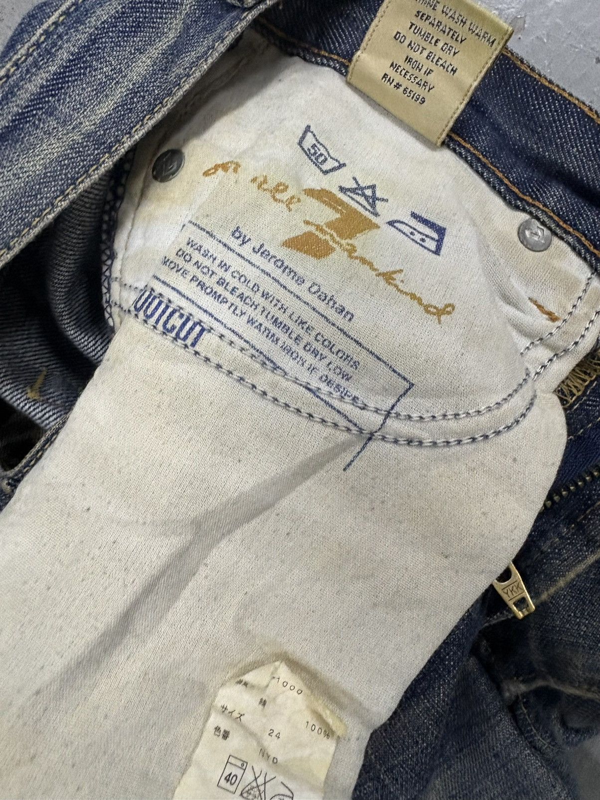 Tornado Mart Vintage Mudwash Flared Denim 7 For All ManKind Jerome Dahan Size US 30 / EU 46 - 11 Thumbnail