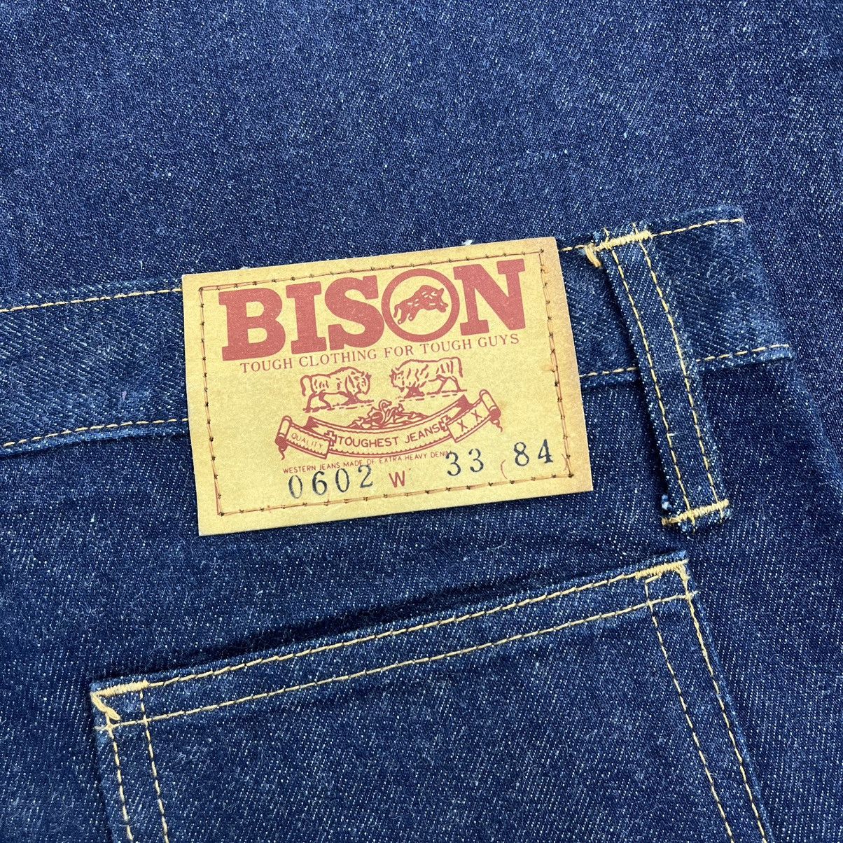 If Six Was Nine × Japanese Brand × Le Grande Bleu (L.G.B.) Crazy Bison Bell Button Bush Pants Bootcut Flared Jeans Size 33" - 14 Thumbnail