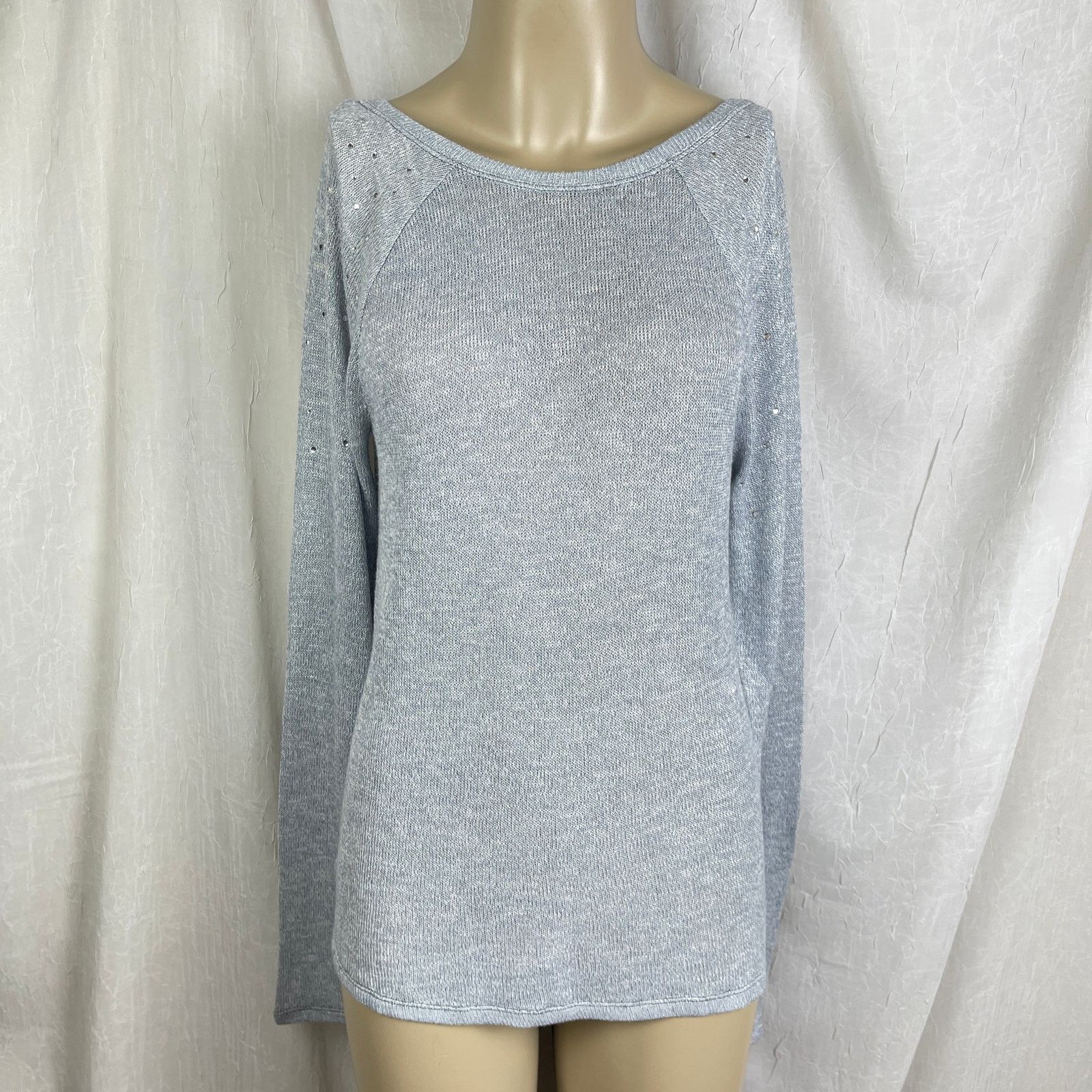 Pink Victoria’s Secret PINK Light Gray Scoop Back Slouchy Sweater Size XS / US 0-2 / IT 36-38 - 2 Thumbnail